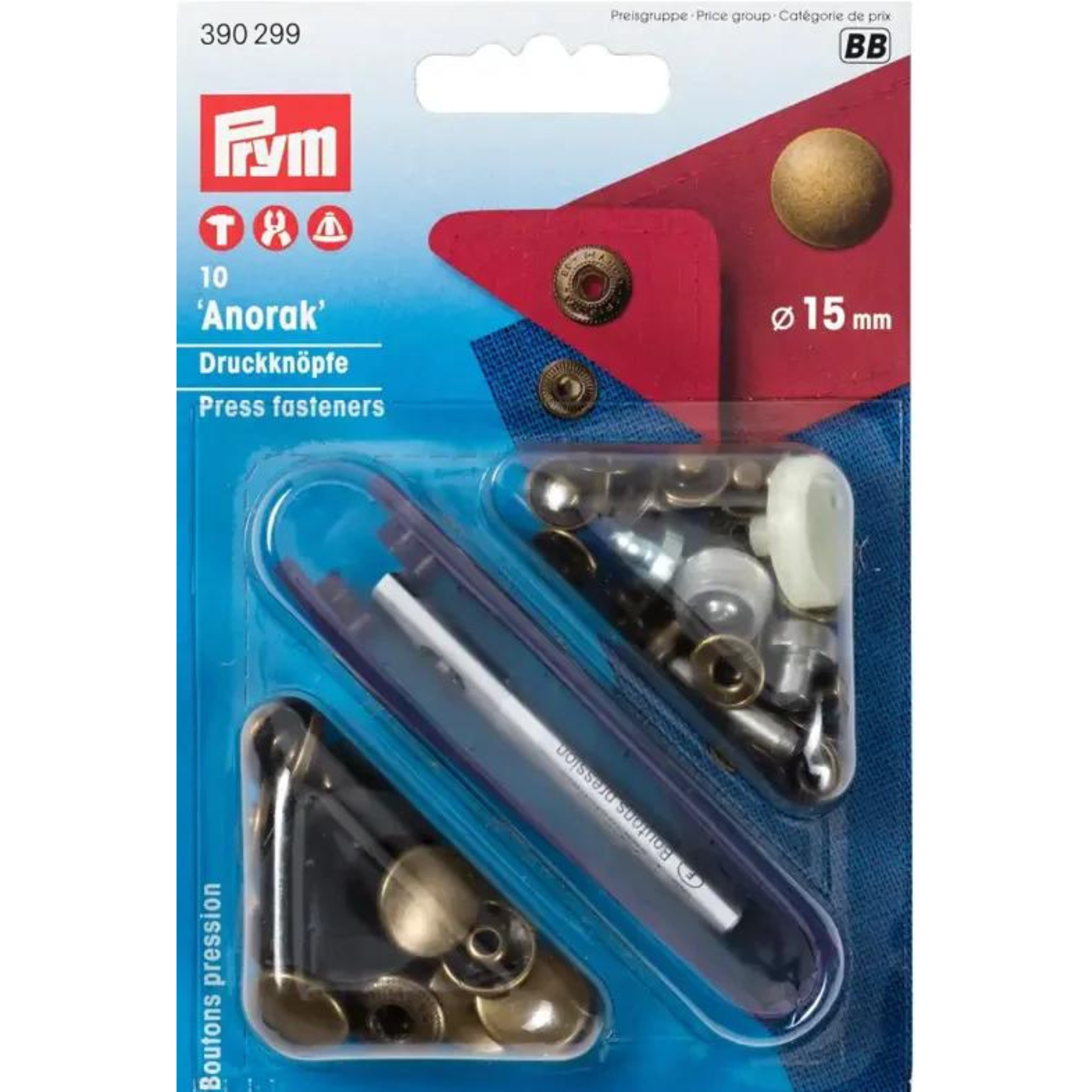Anorak bouton pression 15 mm laiton vieux