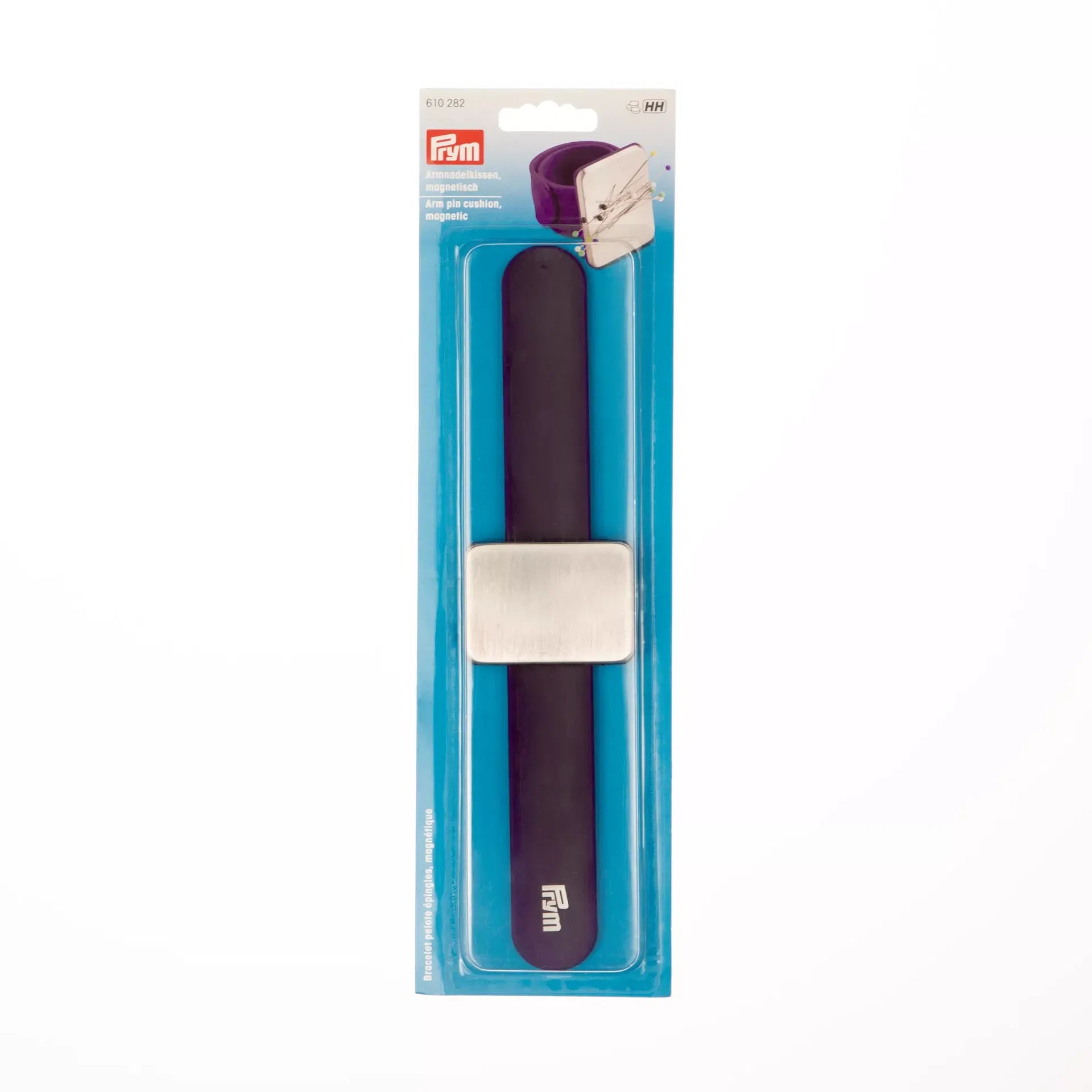 Armnadelkissen magnetisch pflaumenblau
