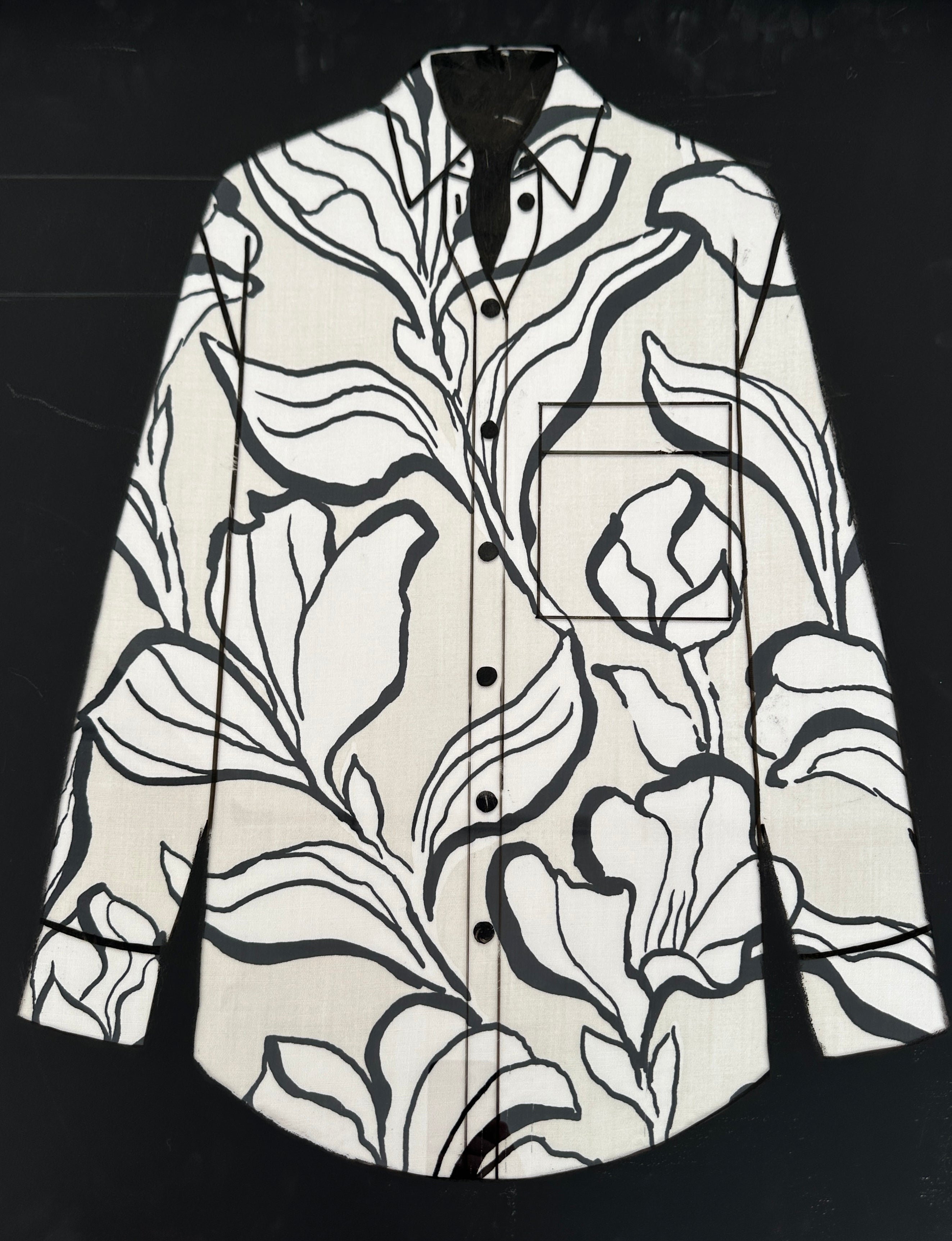 No. 1605 Viskose Druck helle Blumen