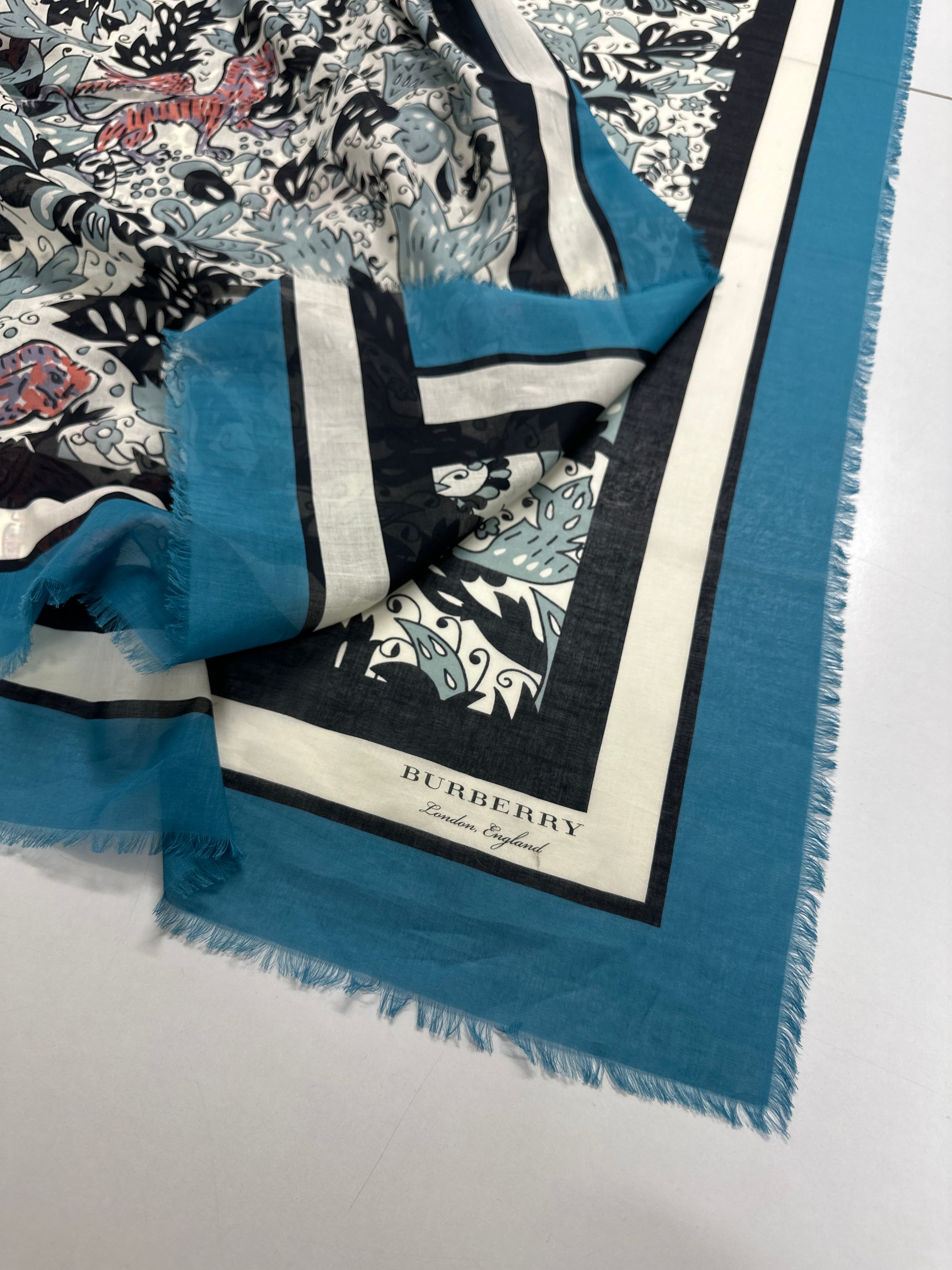 9 Baumwollschal Burbe**y 195x135