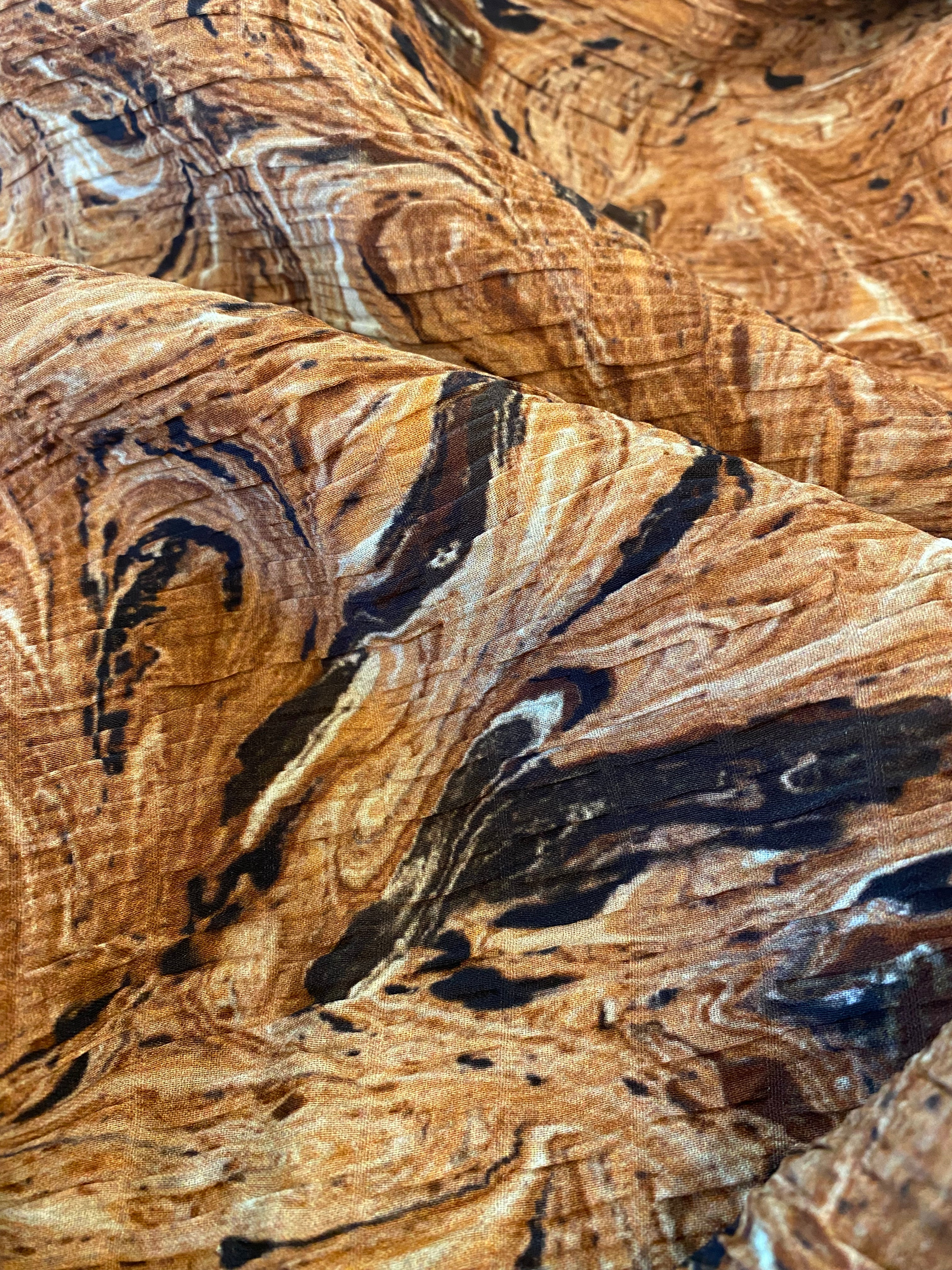 Non. 918 Viscose Imprimé Froissé marron