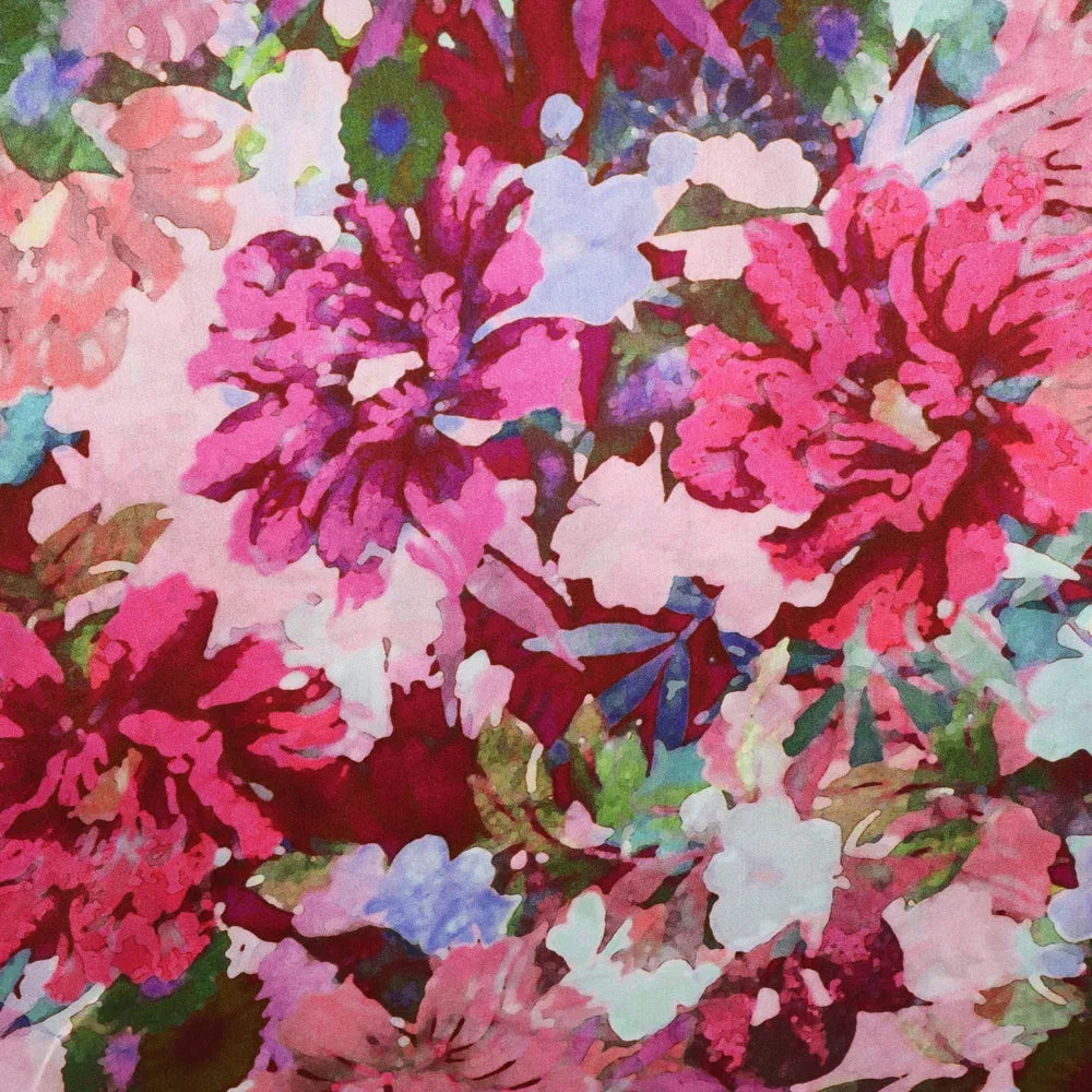 No. 1768 Twilly Seidensatin rosa Blumen