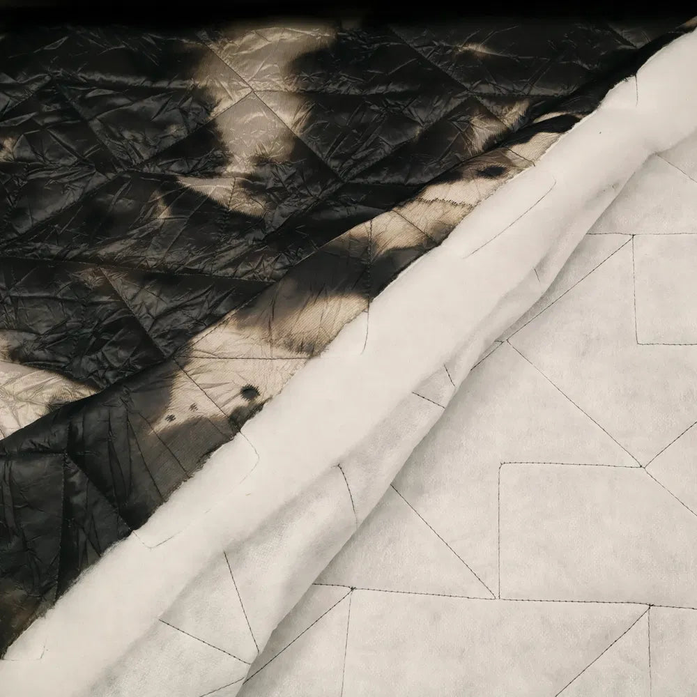 No. 1404 Steppstoff Camouflage crinkle anthrazit | braun