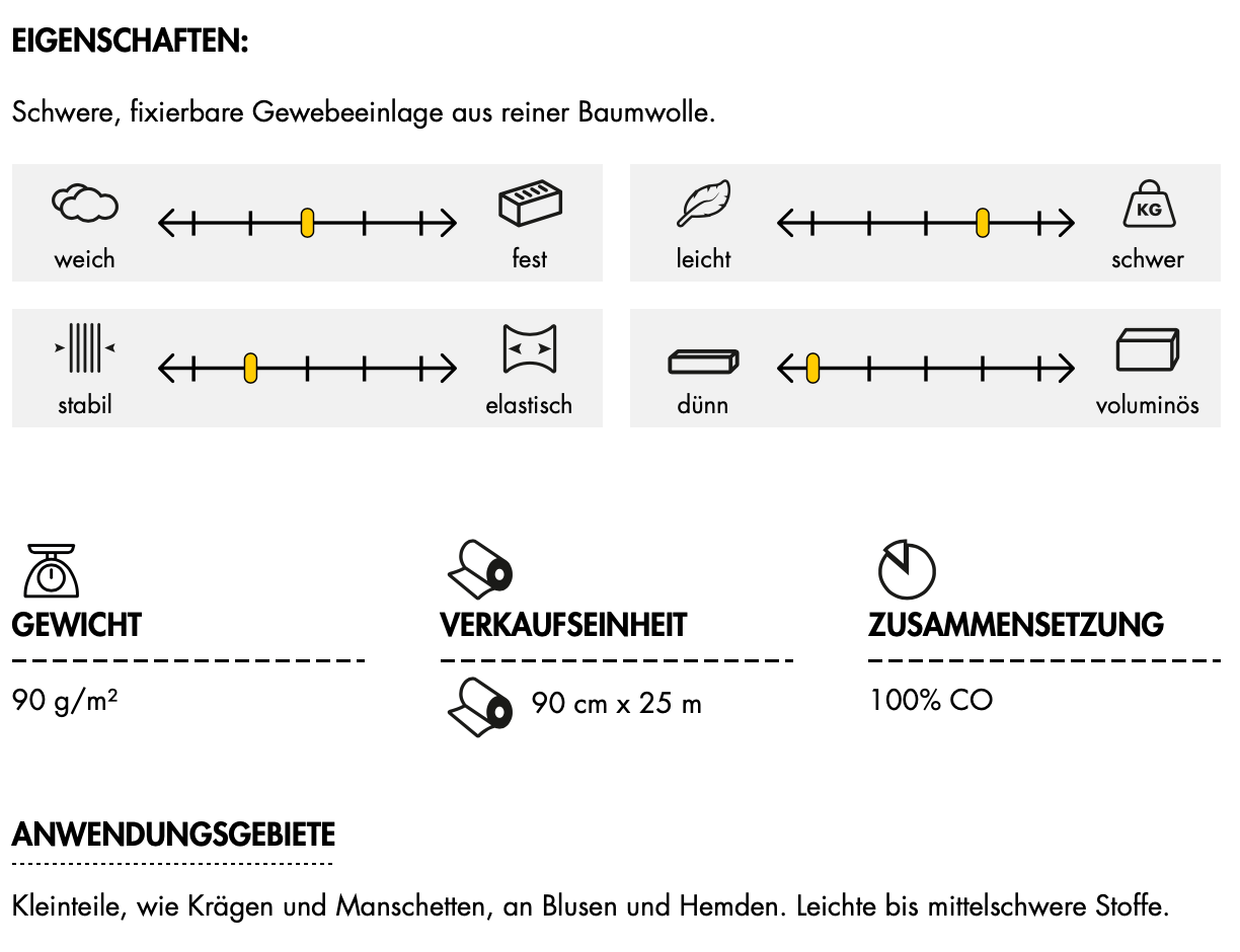Gewebeeinlage Vlieseline ® G 700 weiß