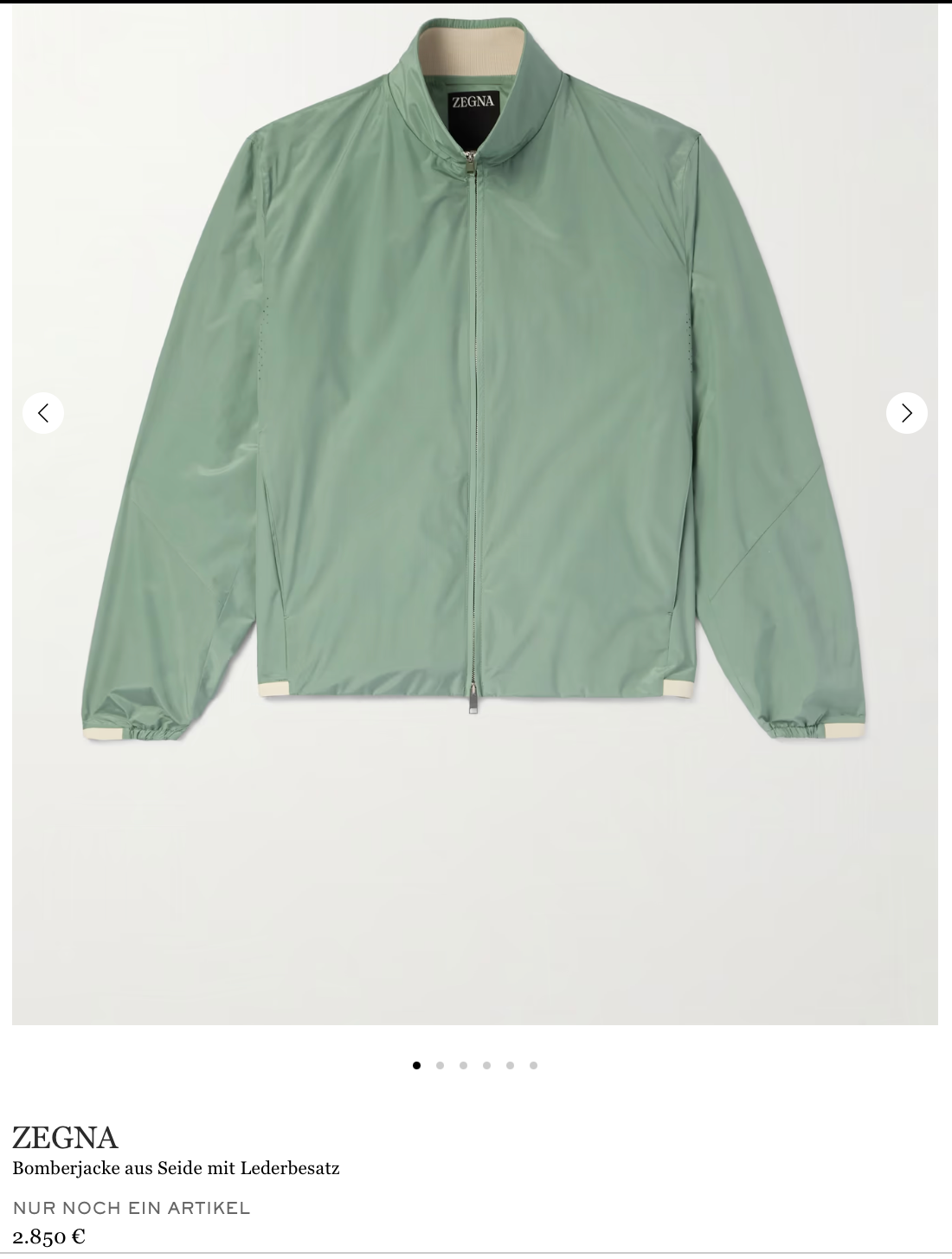 No. 1854 - Regenjackenstoff wasserabweisend Seide Z*gna