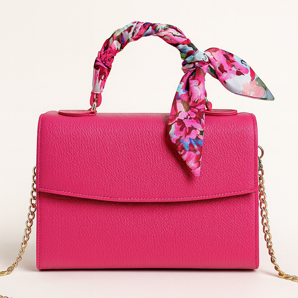 No. 1768 Twilly Seidensatin rosa Blumen
