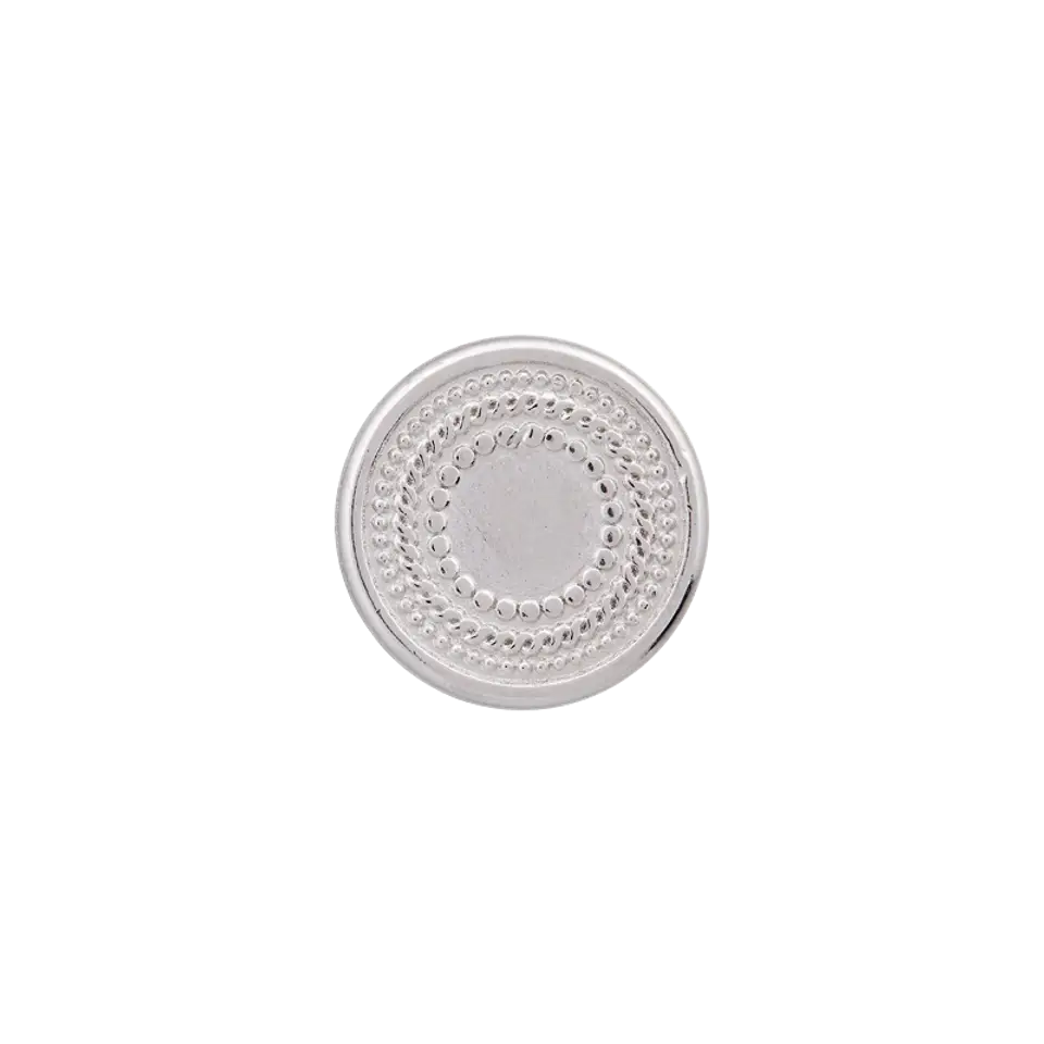 Oeillet bouton métal 11mm argent
