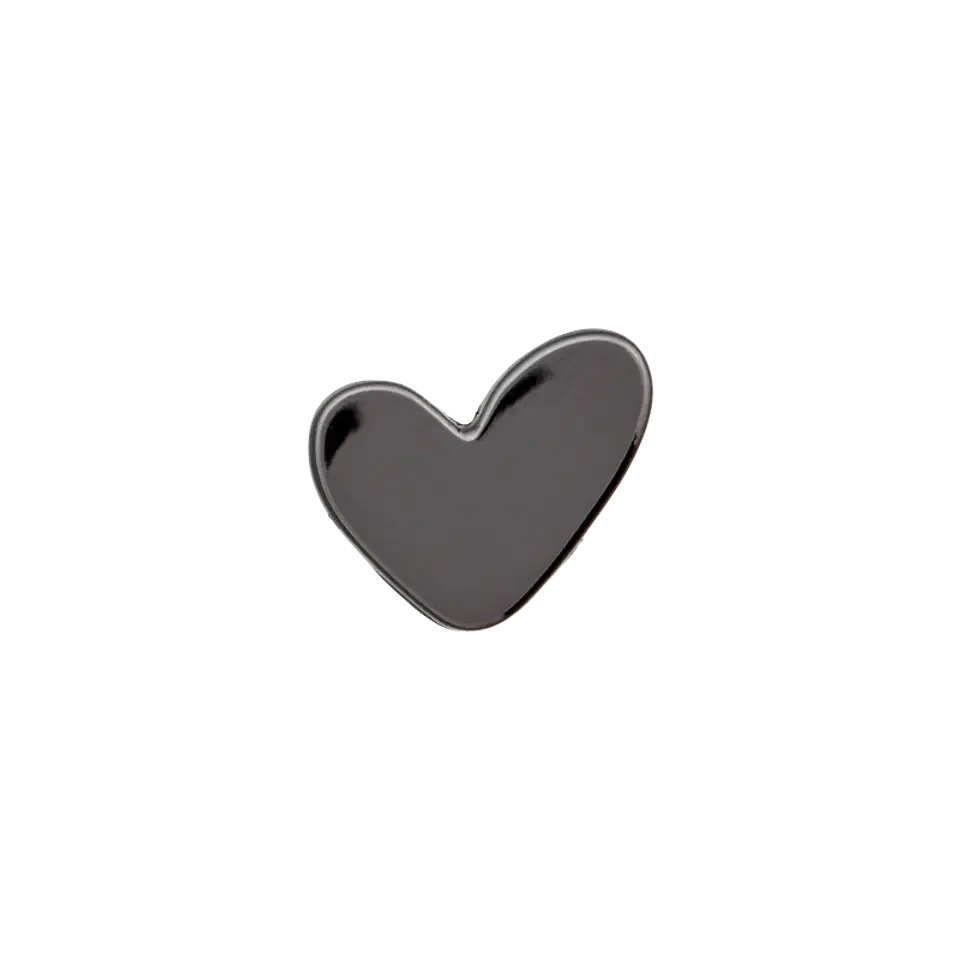 Bouton métal oeillet coeur 8mm anthracite
