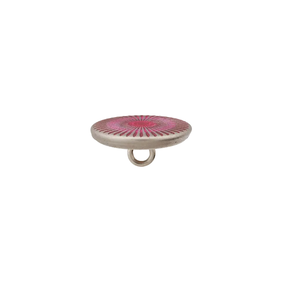 Oeillet bouton métal 15mm rose