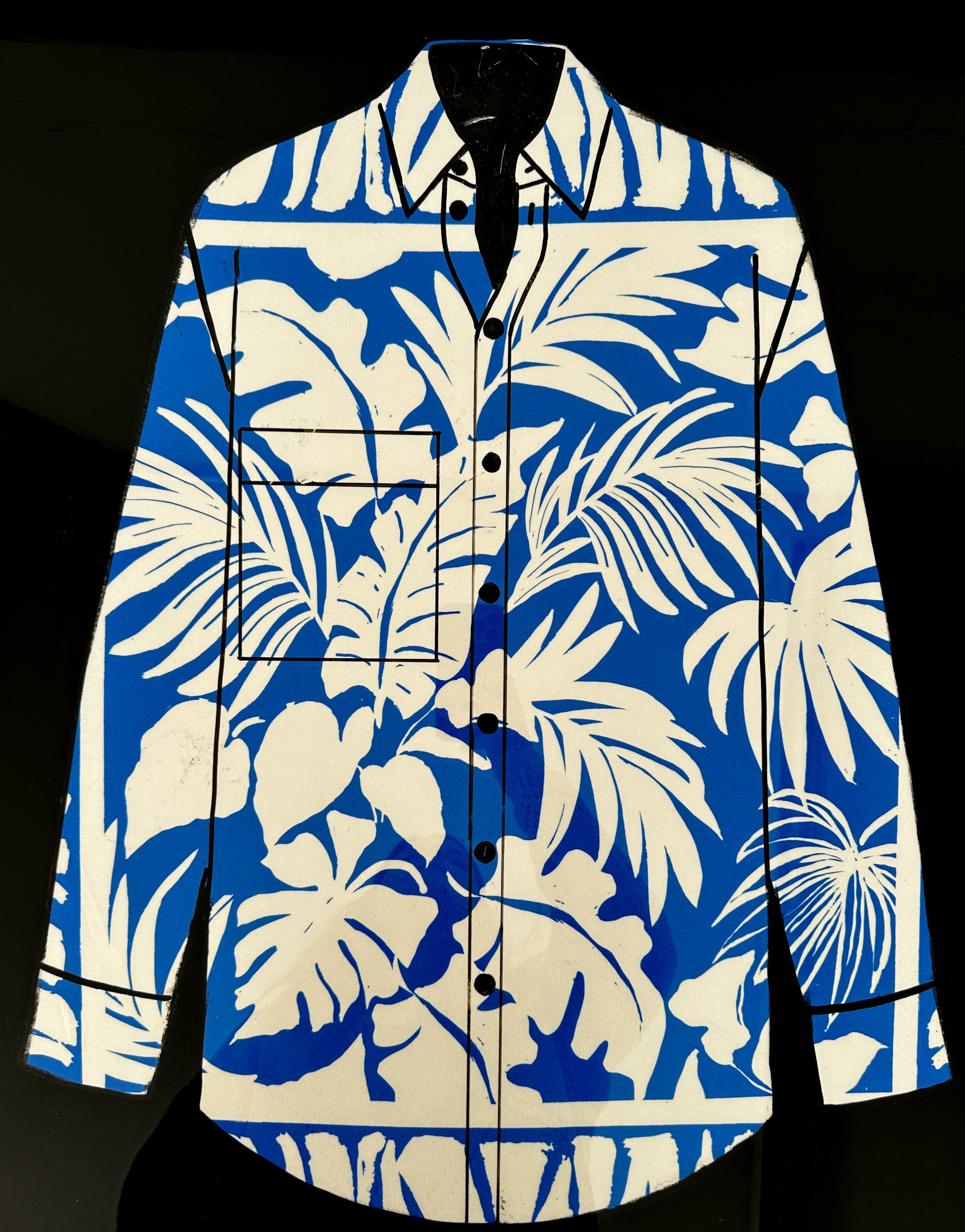 No. 1609 Baumwoll Voile Panel Palmen