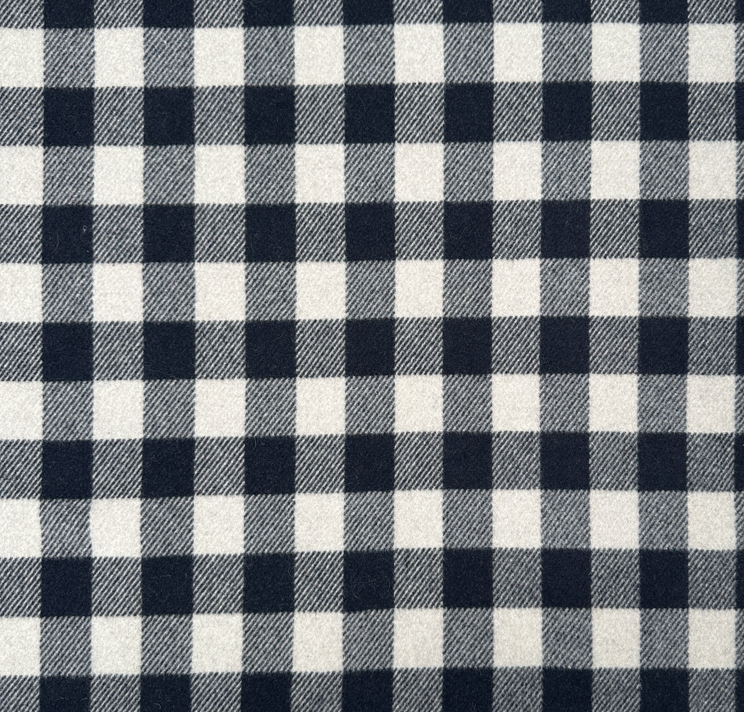 Non. 1447 manteau tissu à carreaux bleu foncé