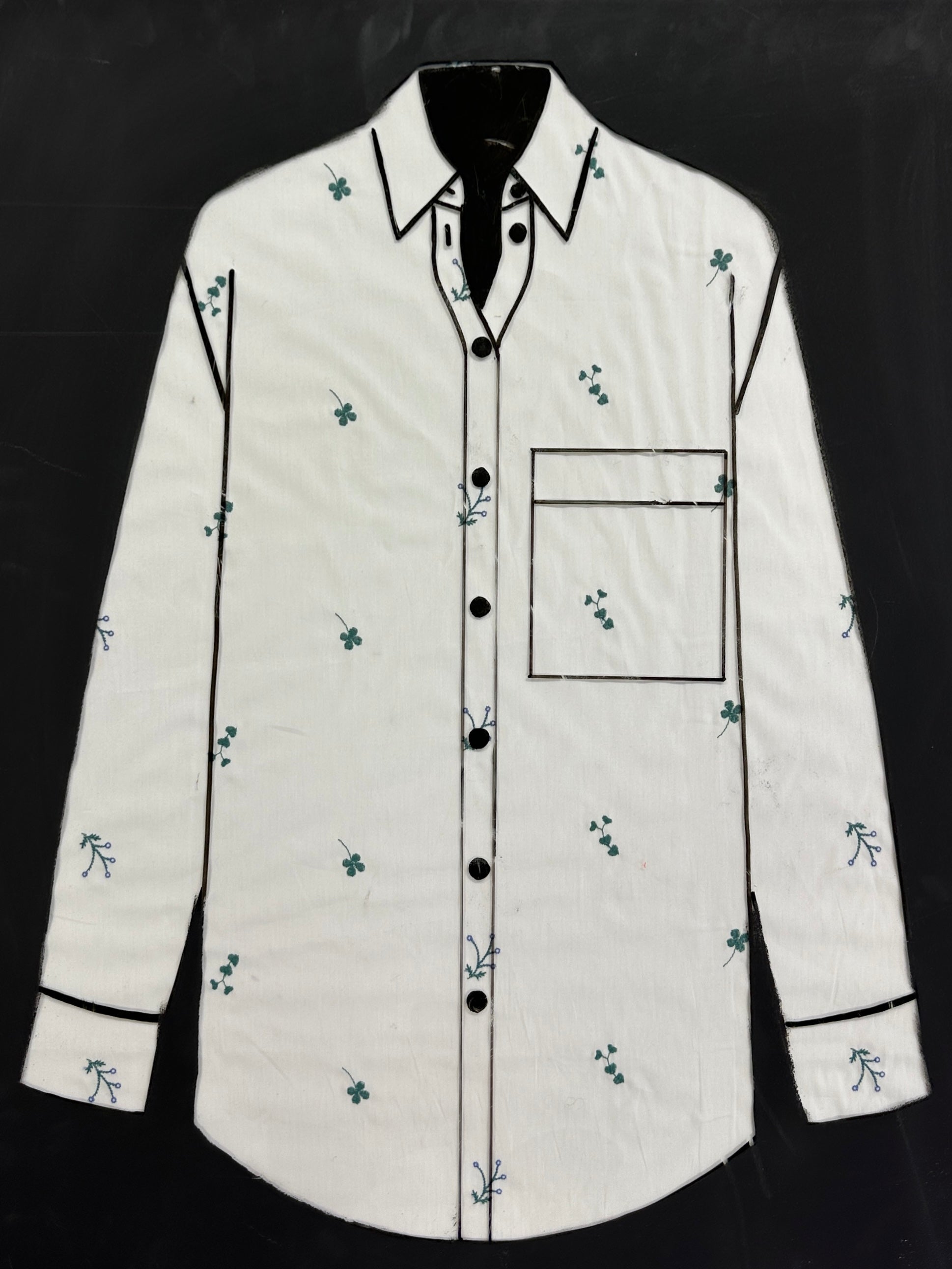 No. 2056 bestickter Baumwollpoplin
