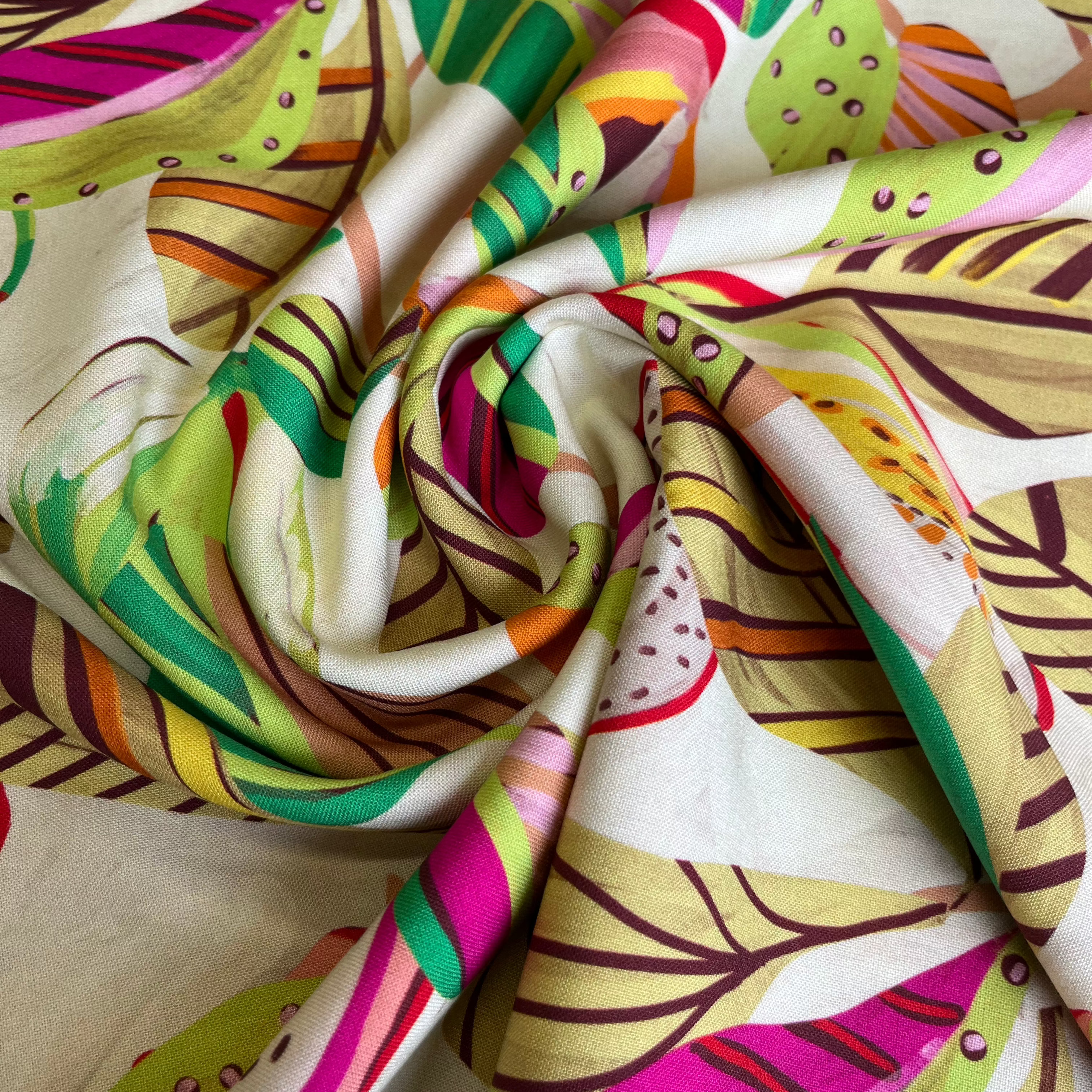 No. 1462 Viskose Print Pflanzen