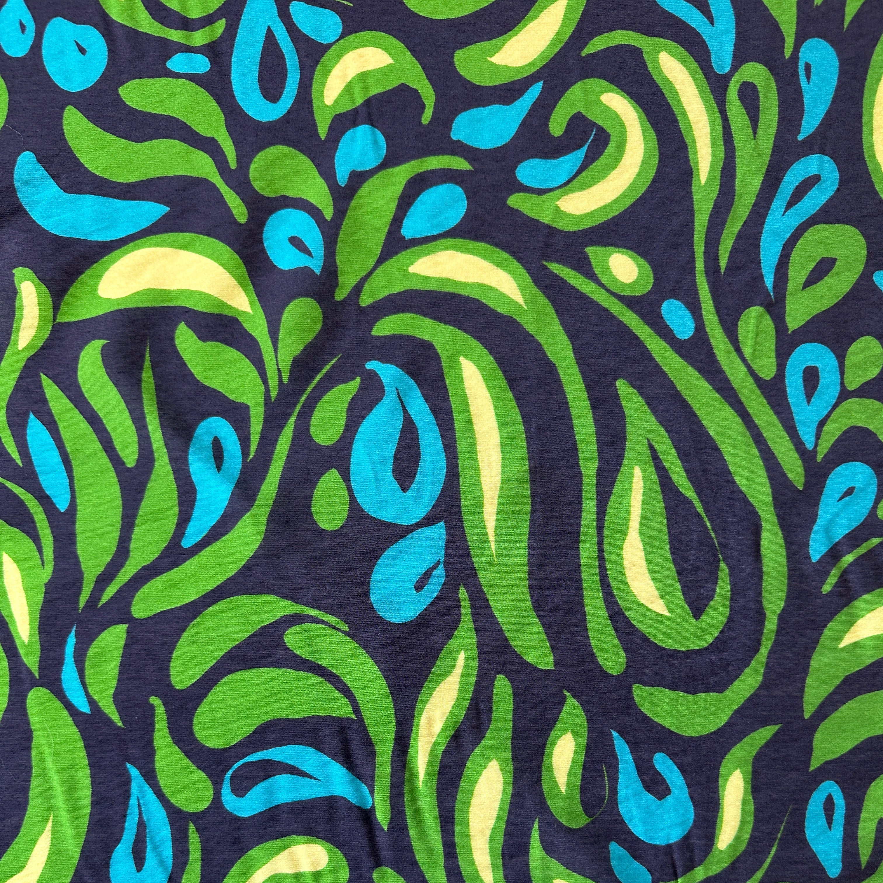 No. 1575 Viskose Print blau grün | 1,40m