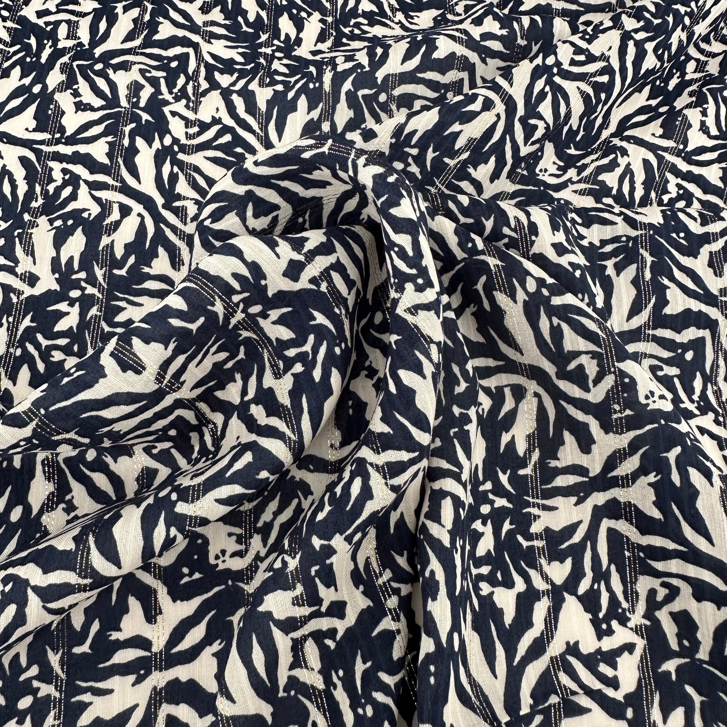 No. 1614 Viskose Druck Abstrakt blau
