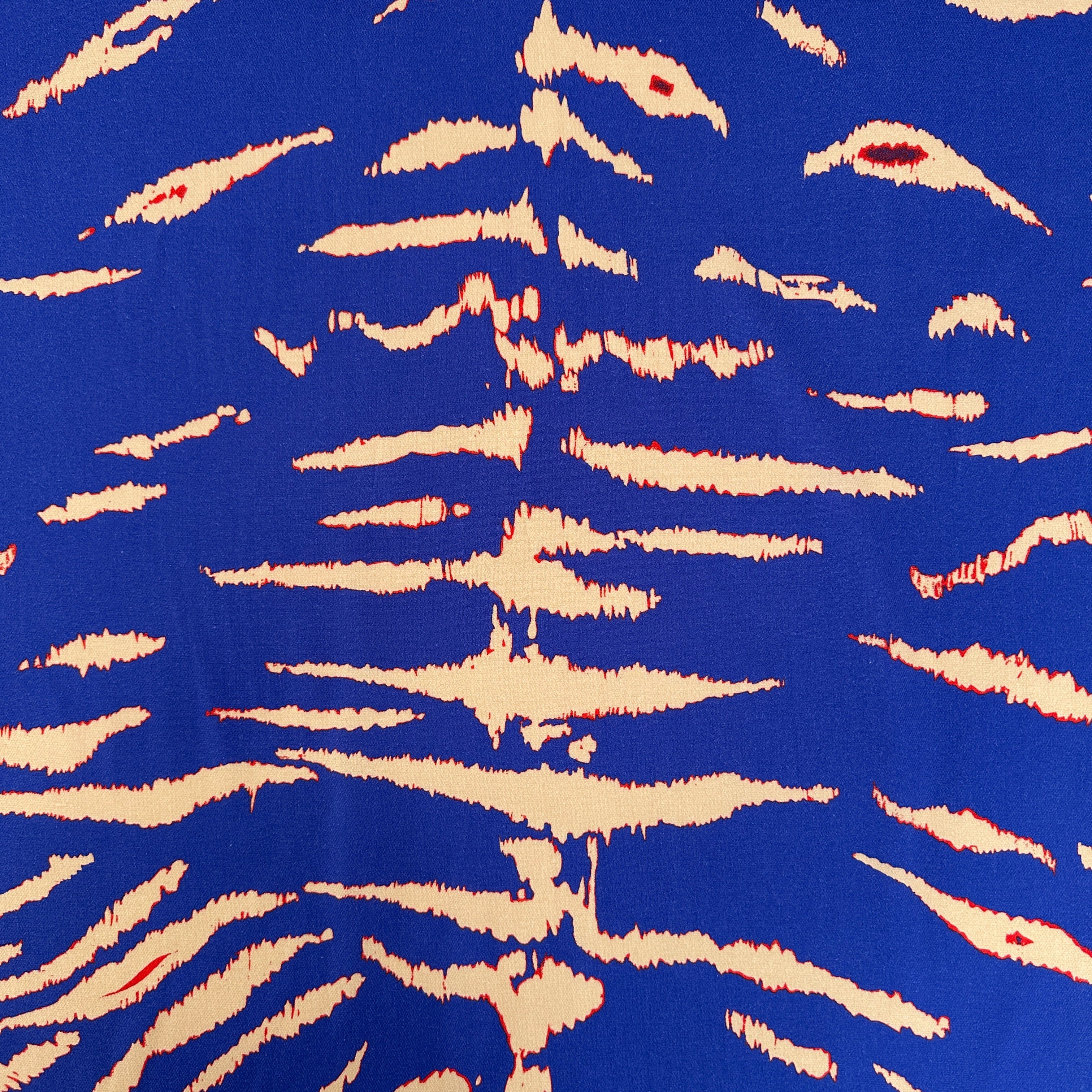 No. 1616 Viskose Druck Animal blau