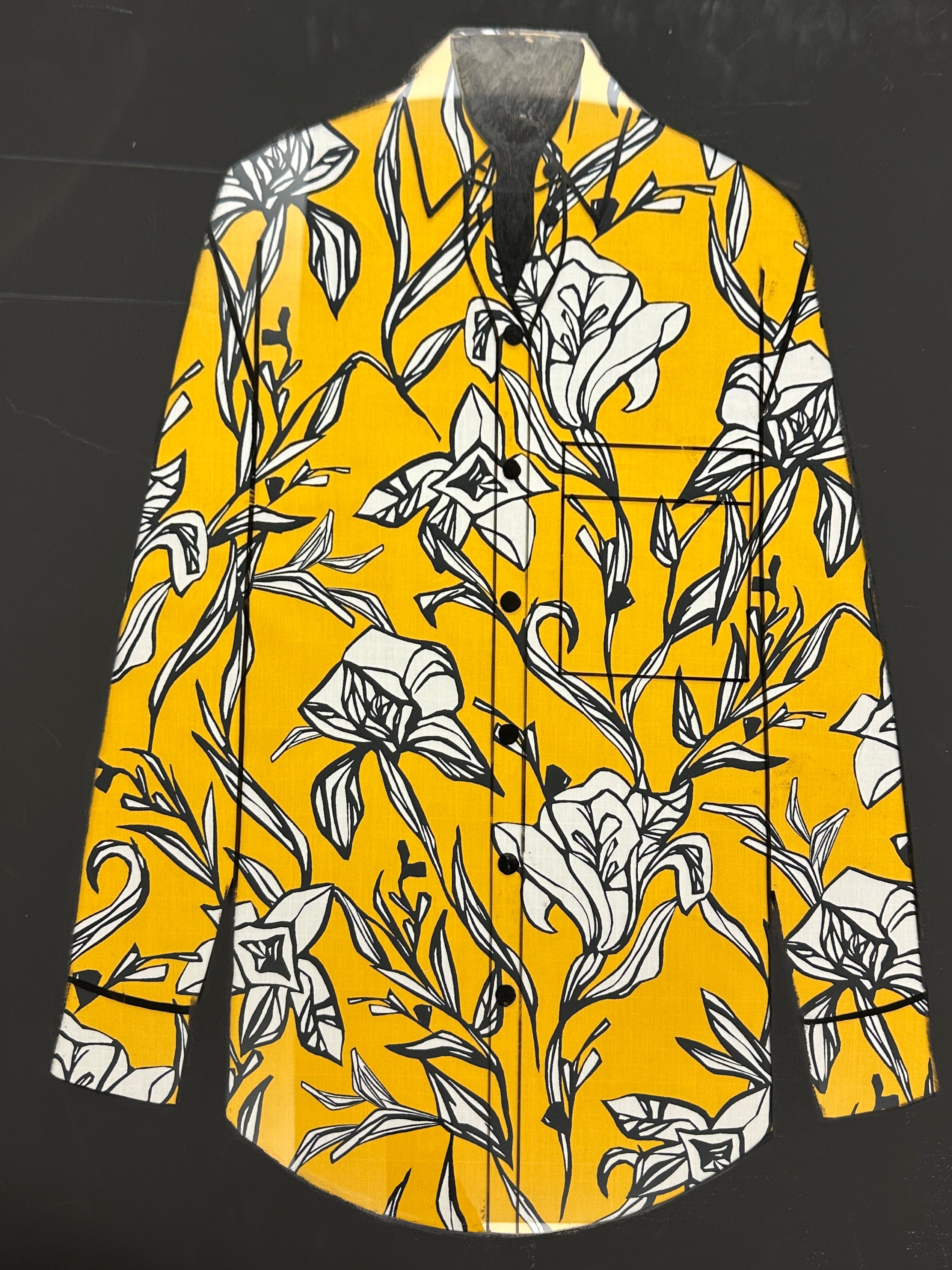 No. 1654 bedruckte Baumwolle gelb