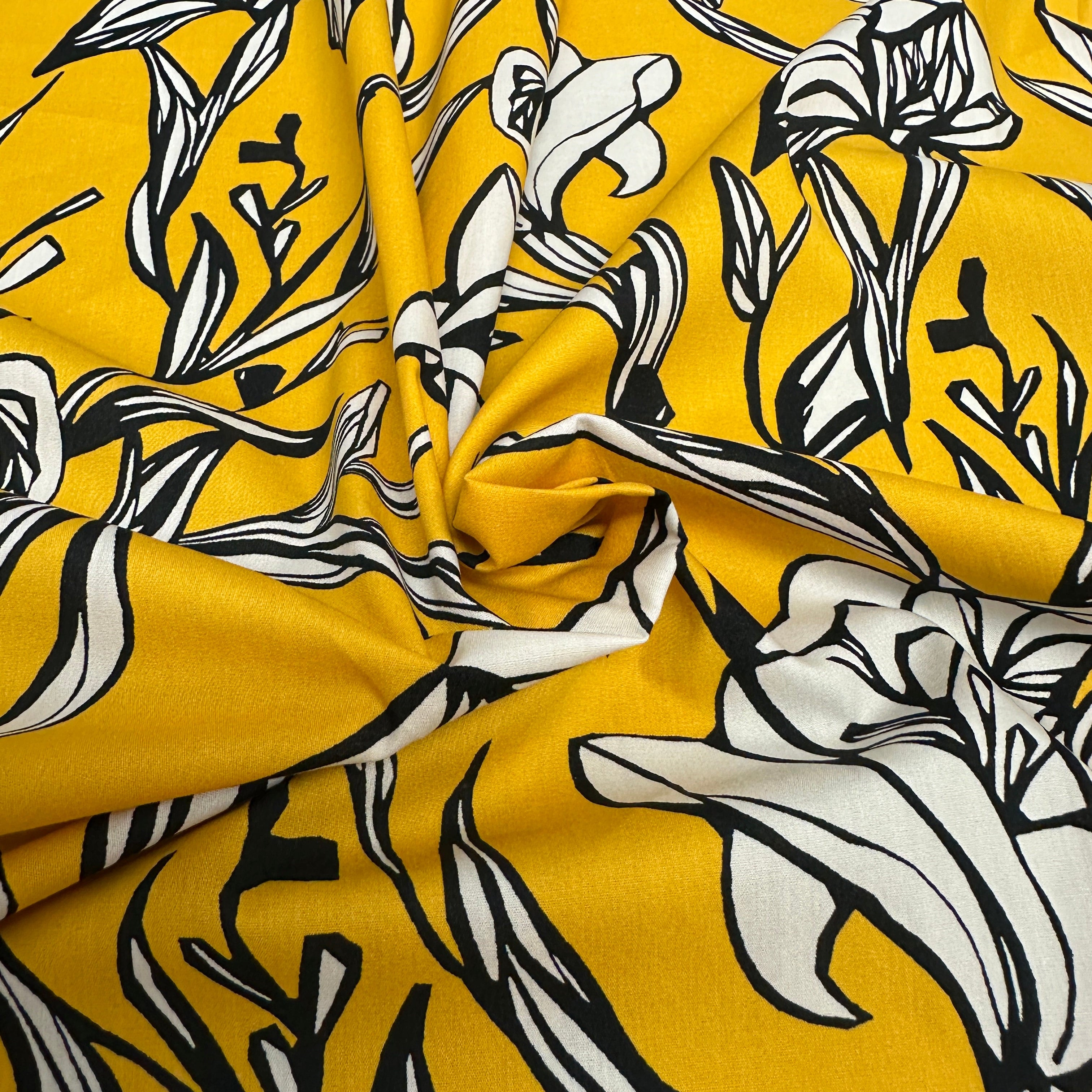 No. 1654 bedruckte Baumwolle gelb