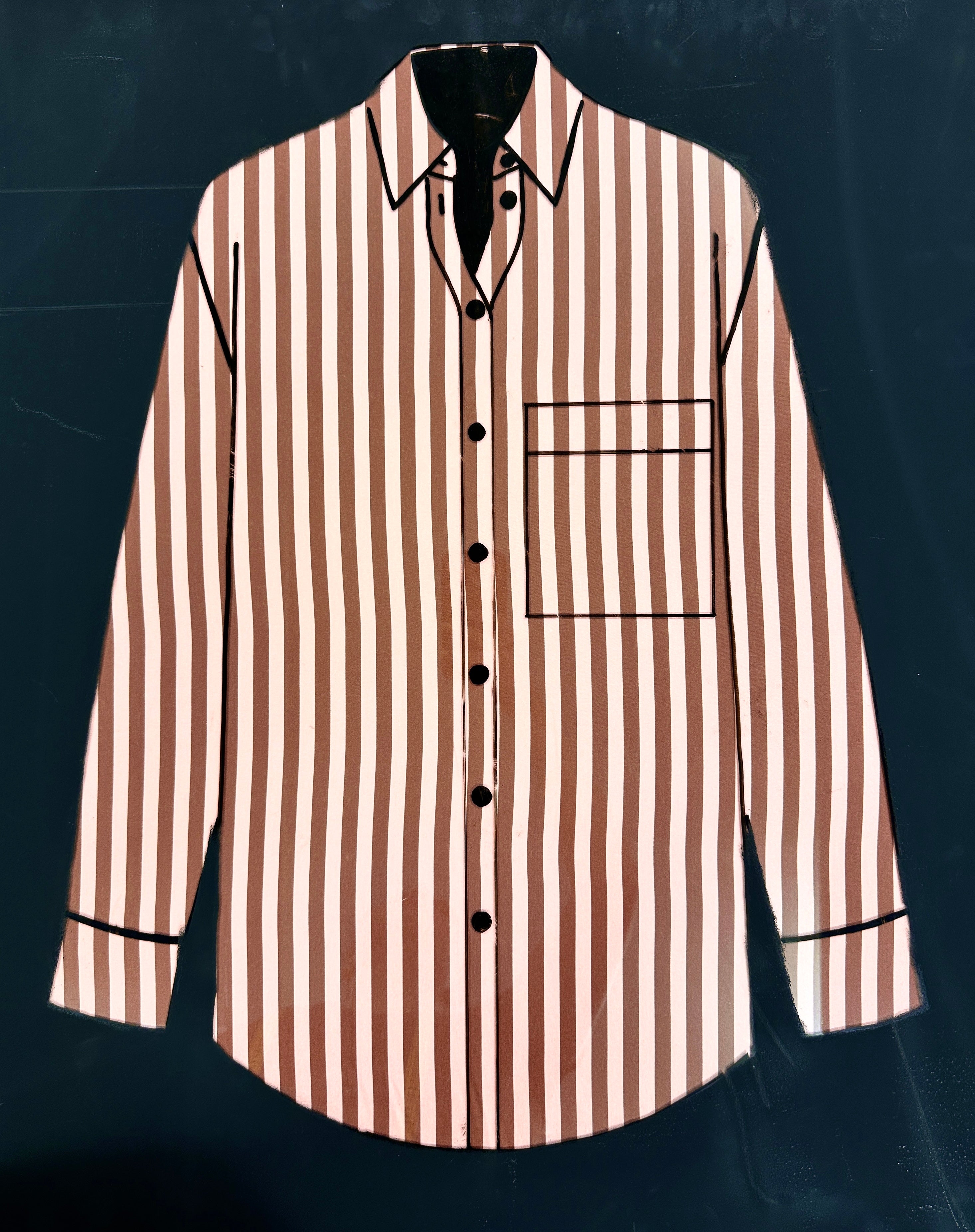 No. 1697 Seide rosa gestreift