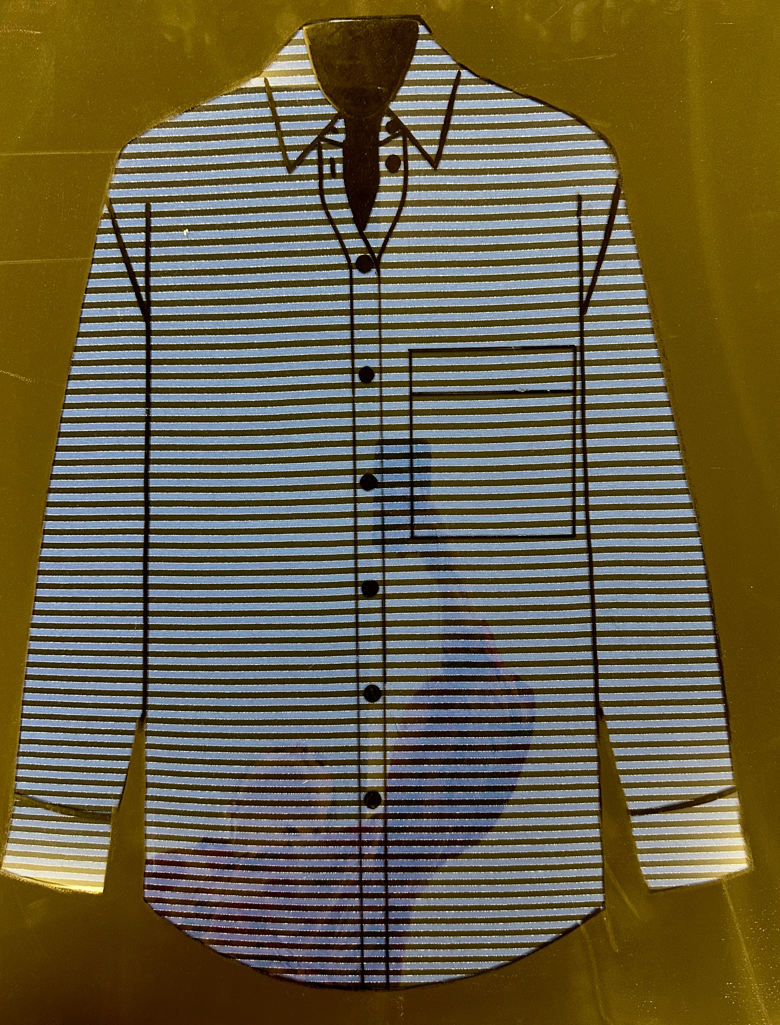 No. 1727 Viskosejersey blau gestreift lurex