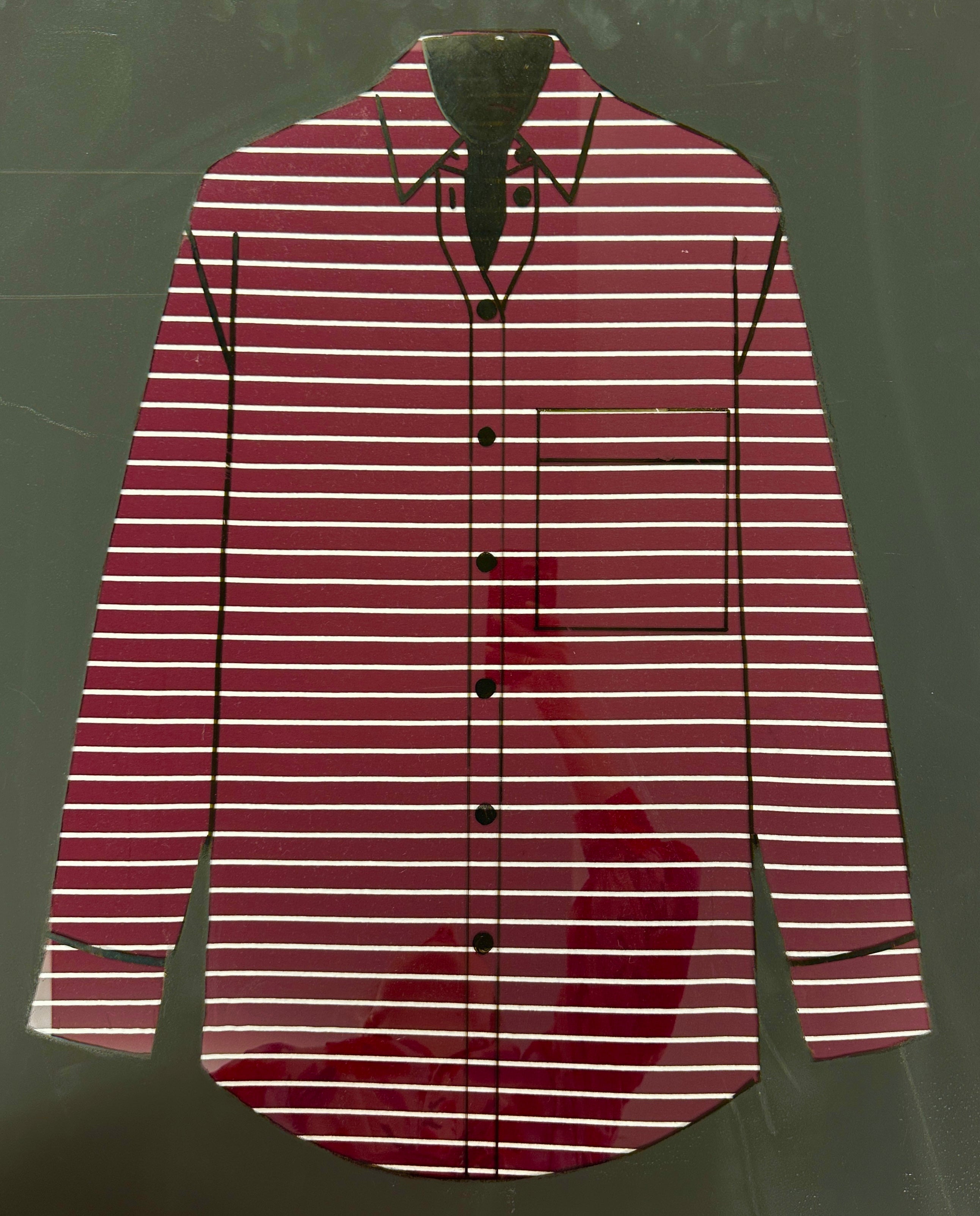 No. 1731 Viskosejersey burgundy gestreift