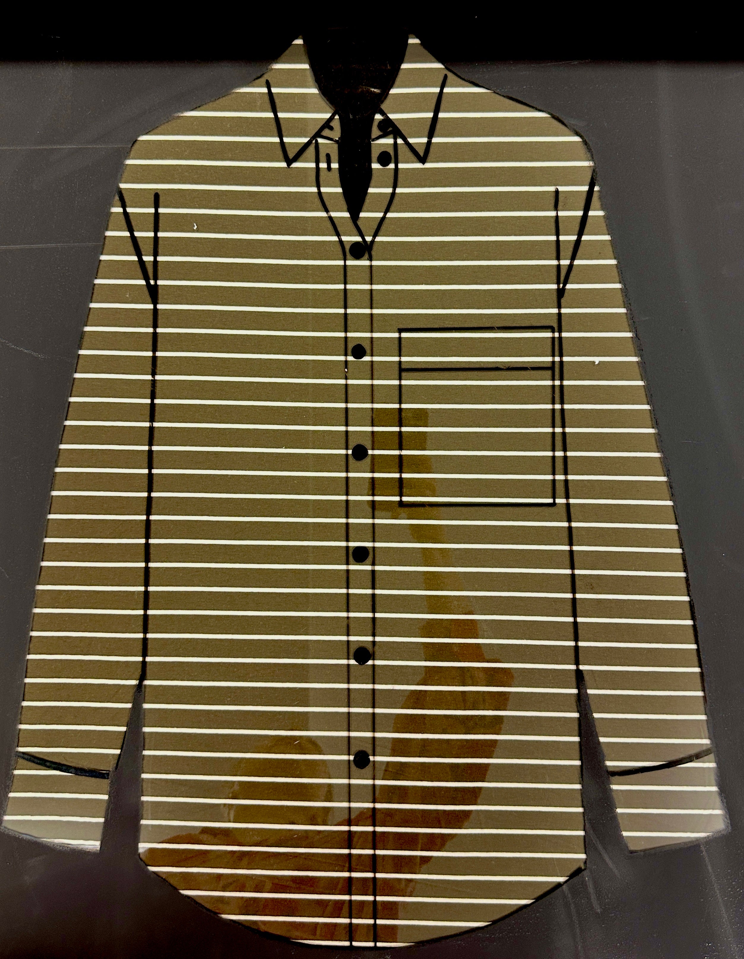 No. 1730 Viskosejersey khaki gestreift