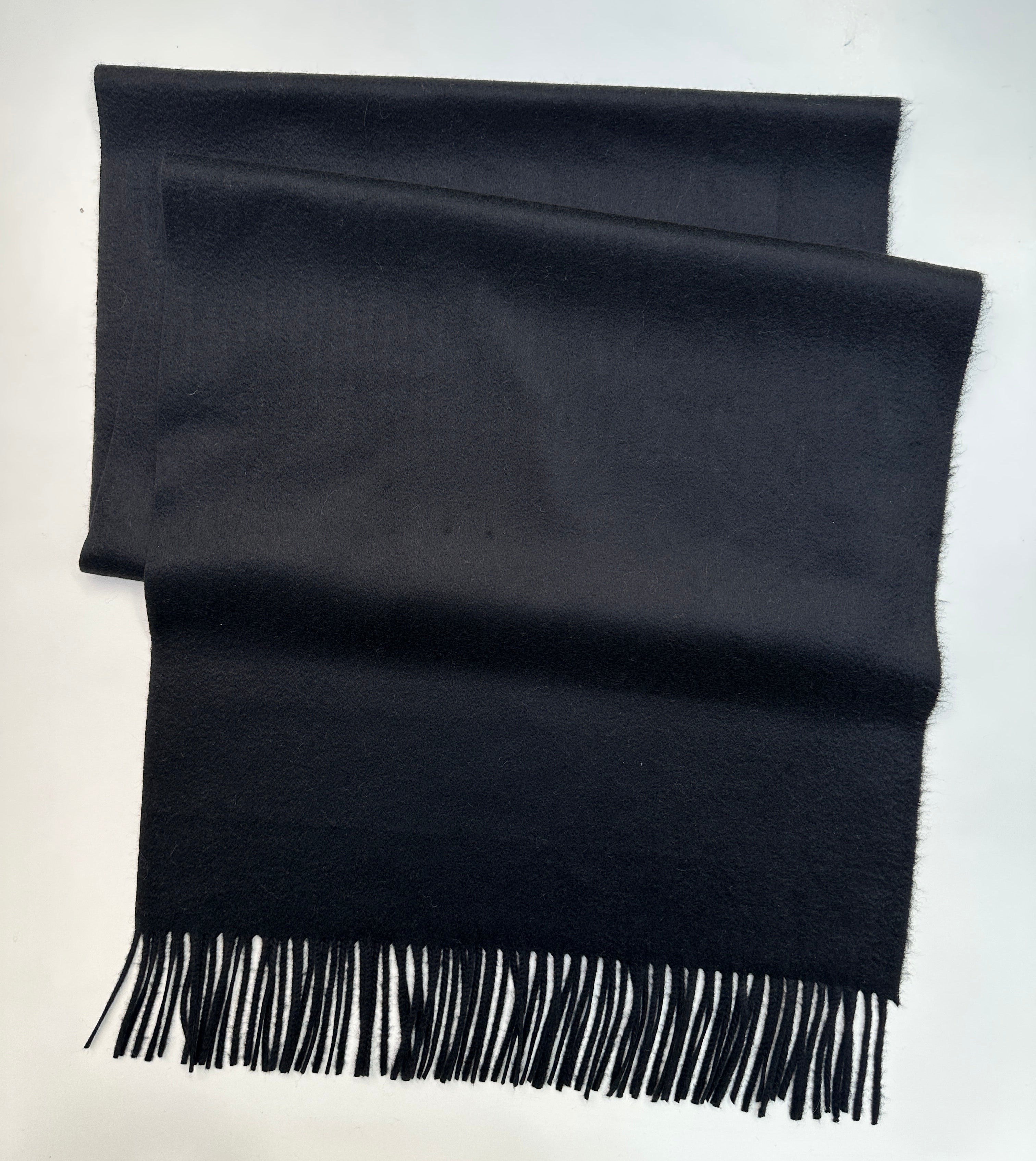 Schal 100% Kaschmir schwarz lang