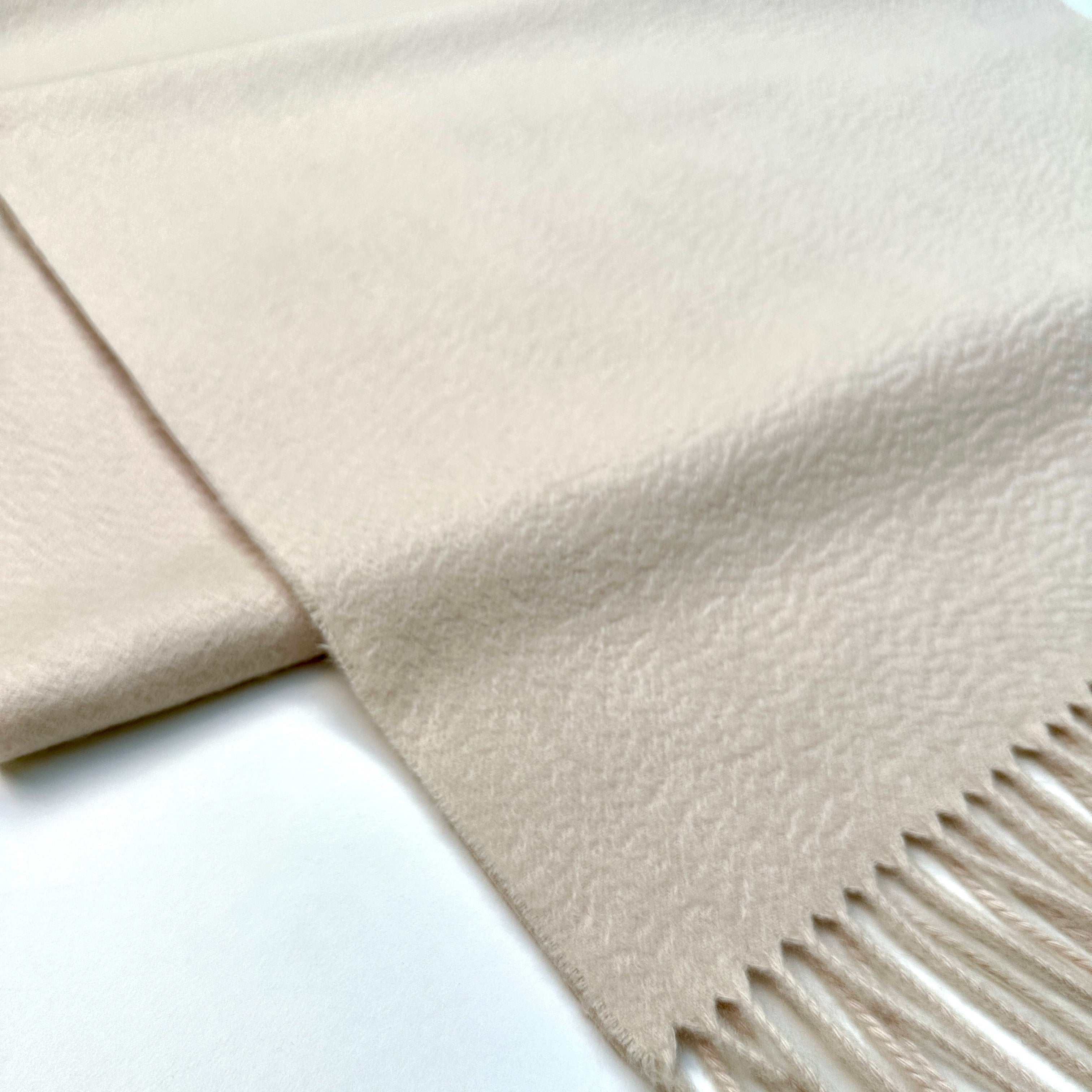 Schal 100% Kaschmir creme