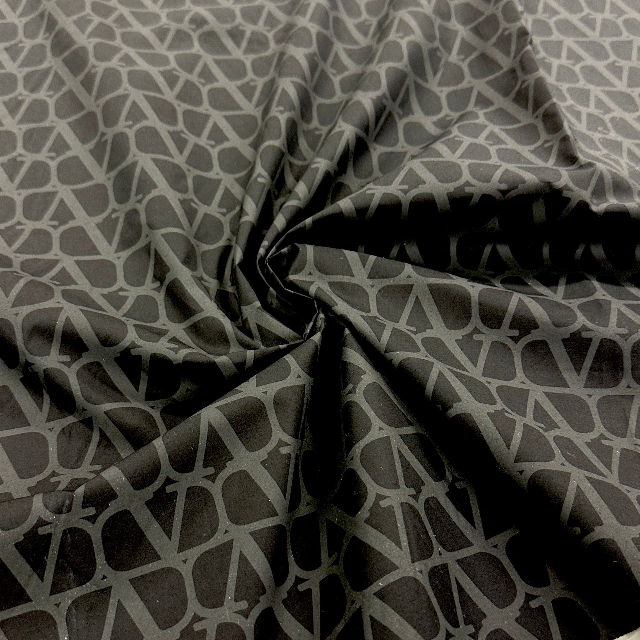 Z9L1X - Poplin Print schwarz grau Valentin* Panel