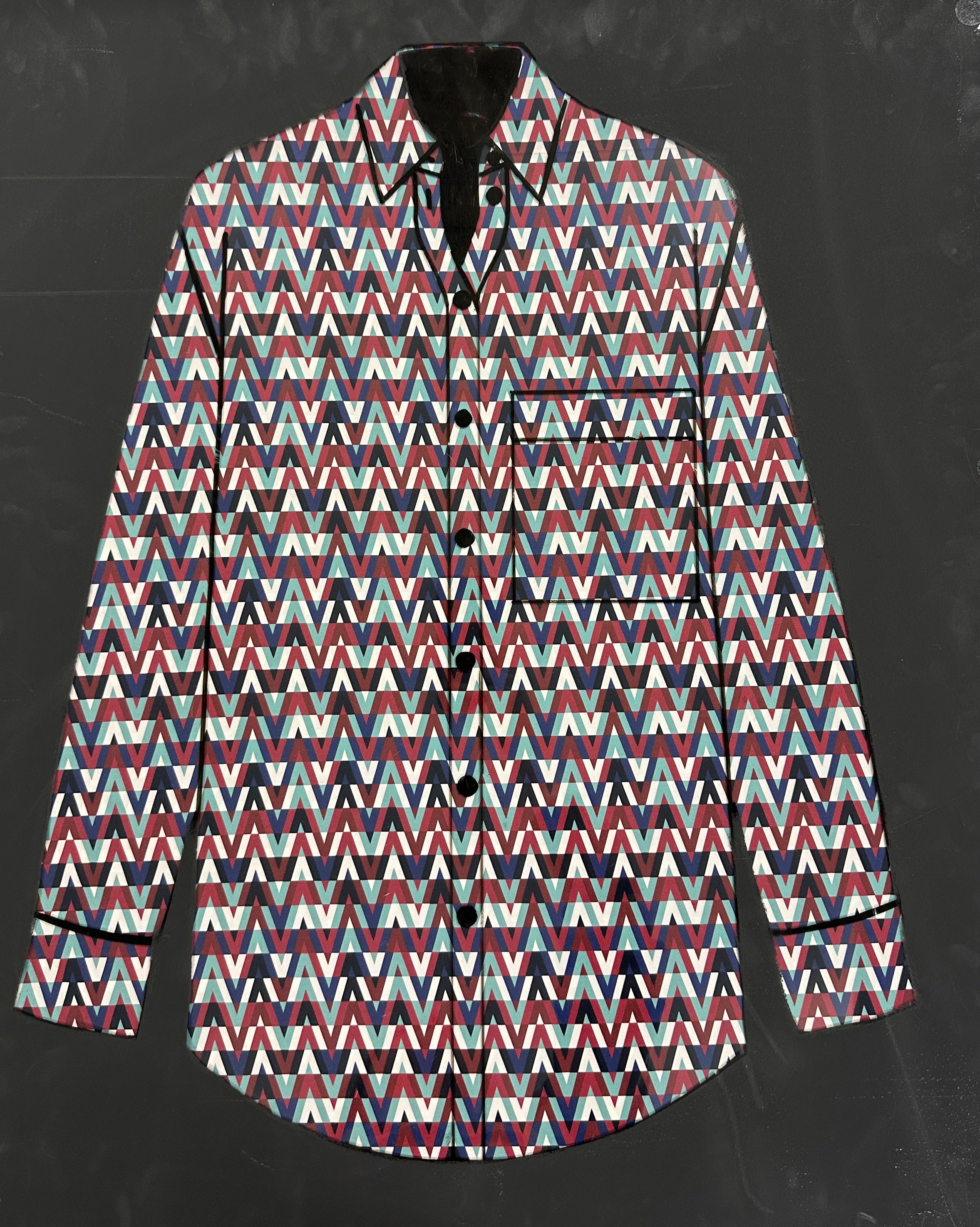 P6RMN - Poplin Print rot blau Valentin*