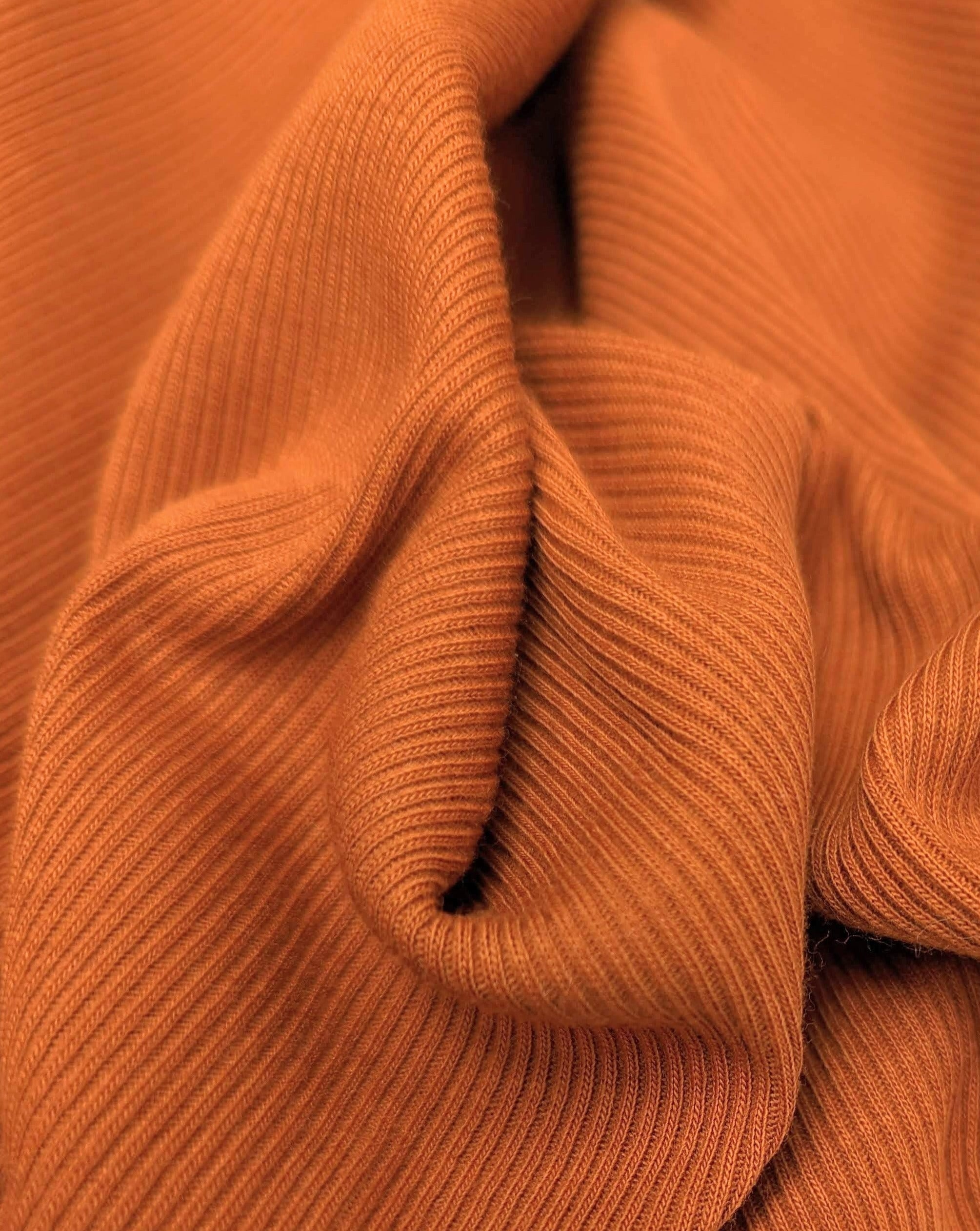 No. 1055 rib jersey rust red