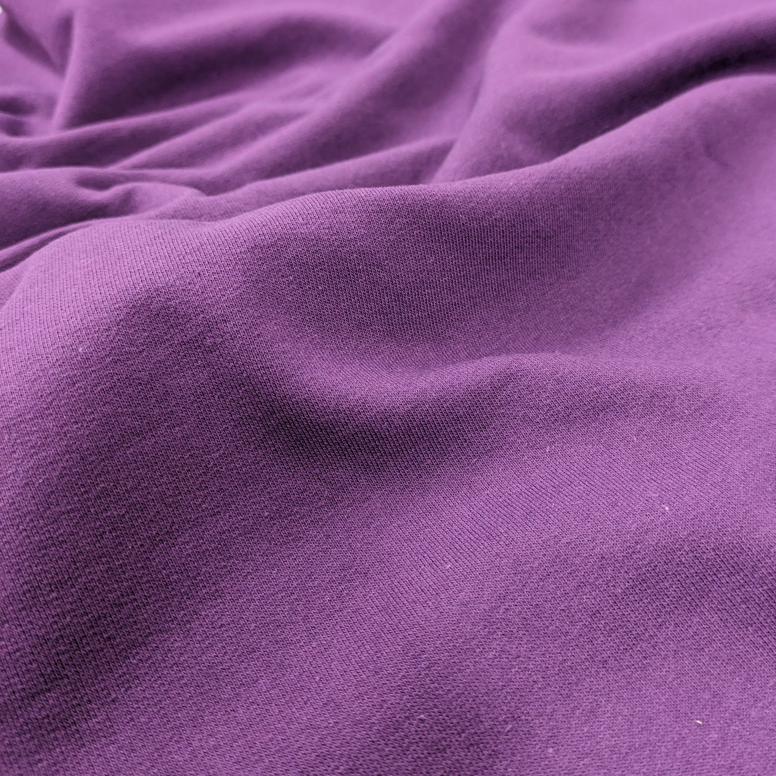 No. 1183 Sweat fabric cotton purple / various lengths