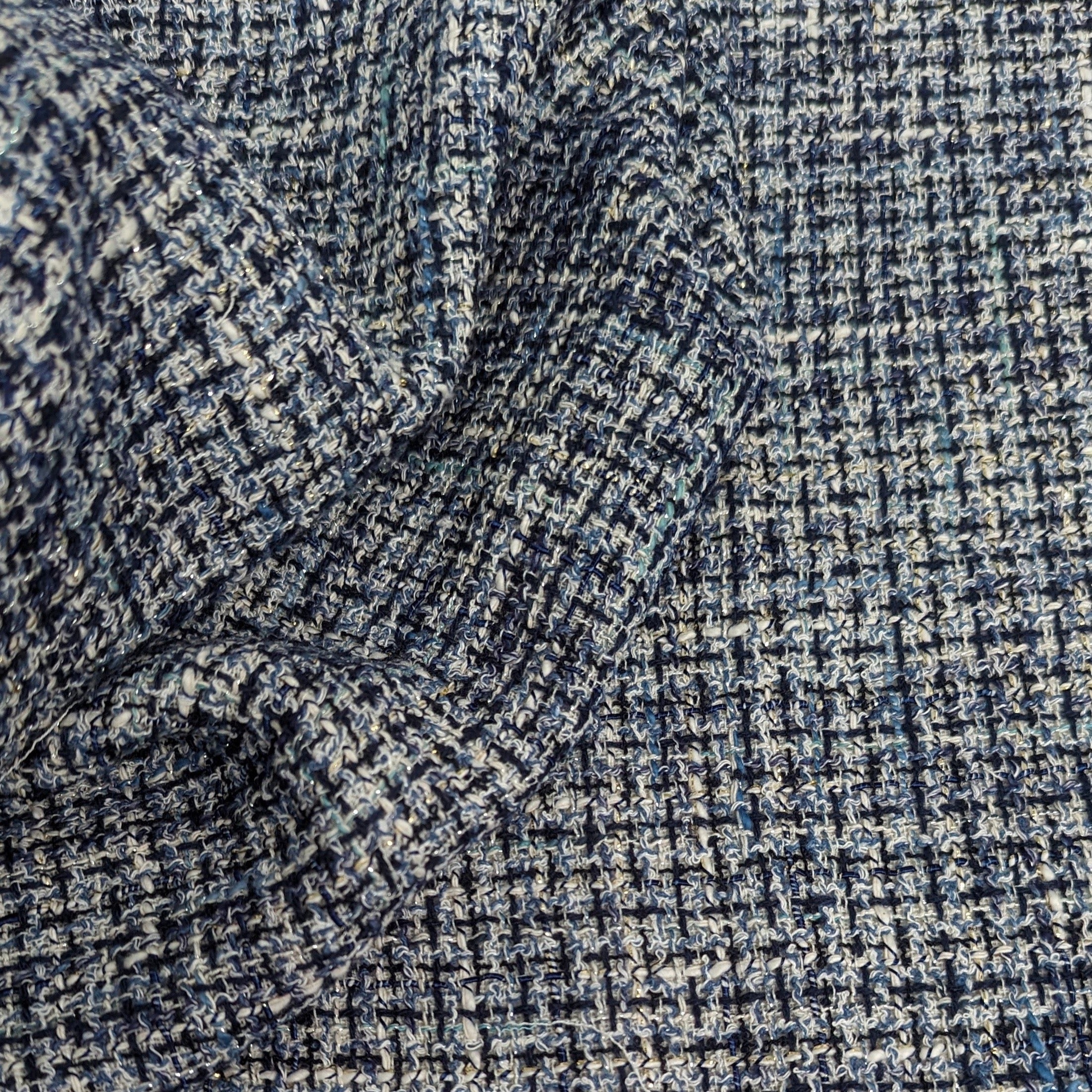 No. 1241 Tweed blau Lurex