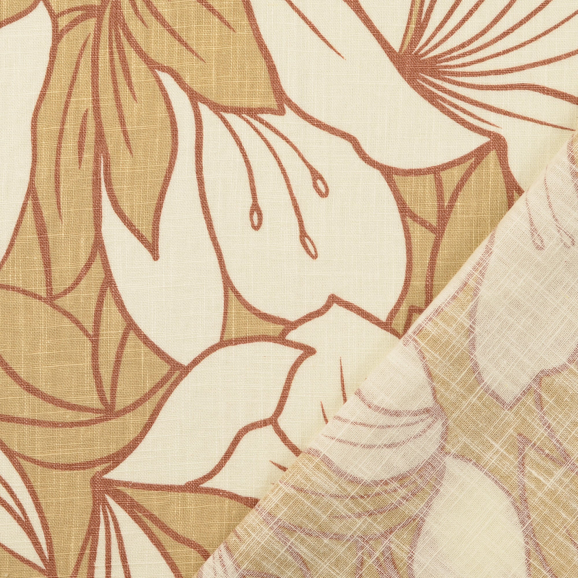 Linen blend floral print - 4 colors