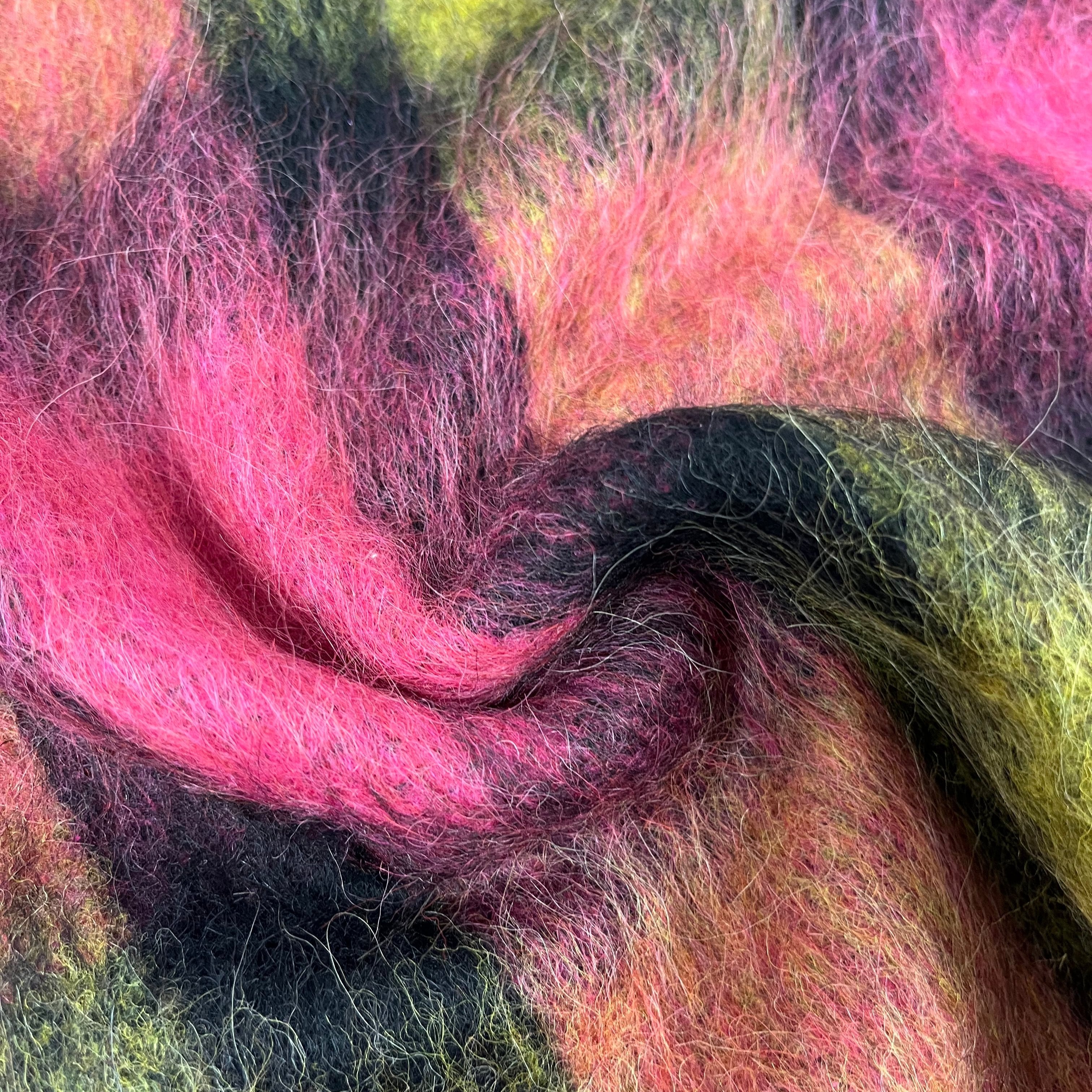 Non. 1511 Mélange de laine d'alpaga à carreaux colorés