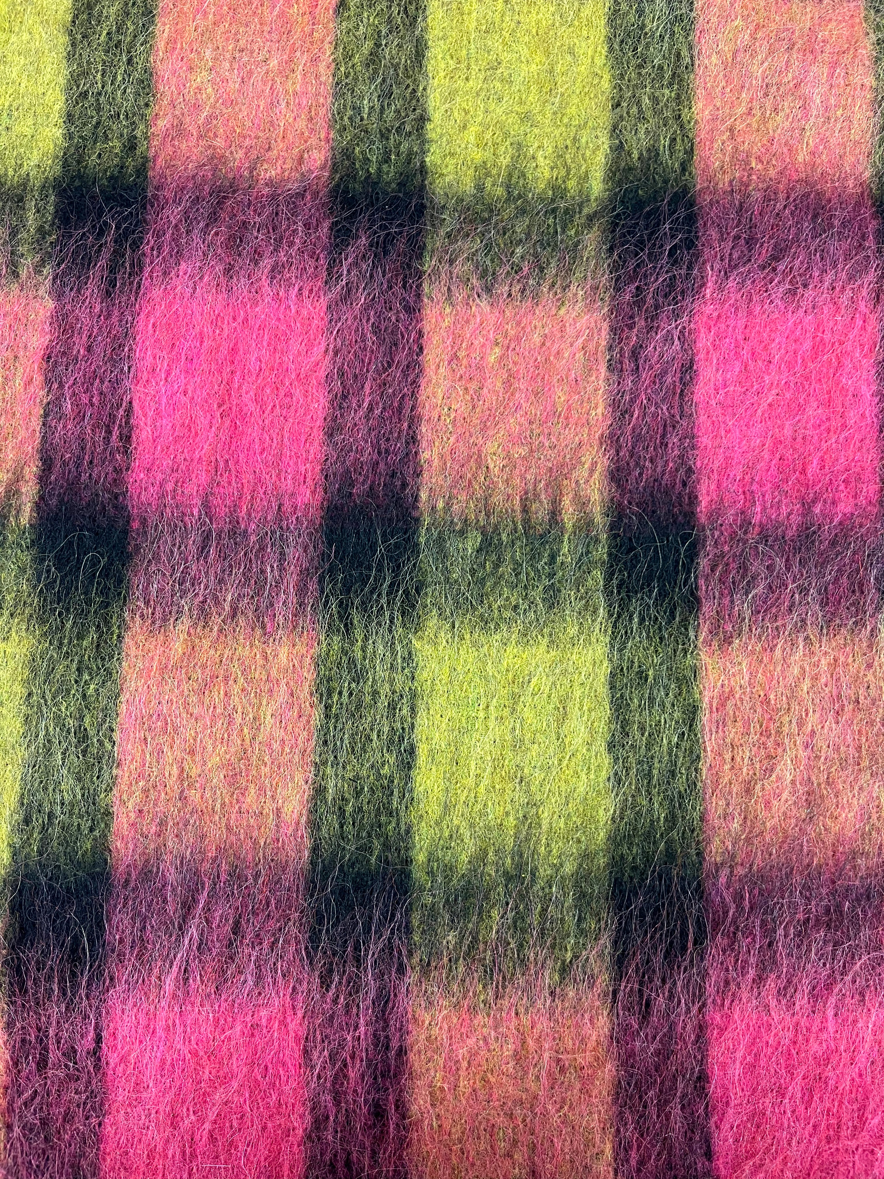 Non. 1511 Mélange de laine d'alpaga à carreaux colorés