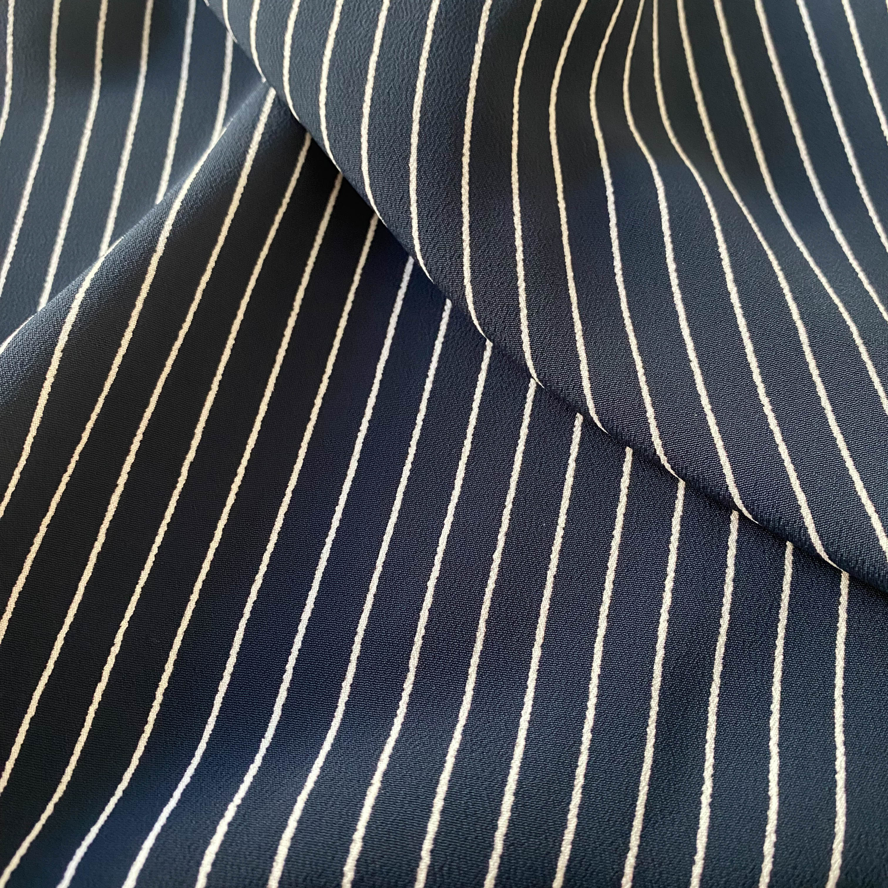 No. 1326 Viskose Crepe mit Elasthan Streifen