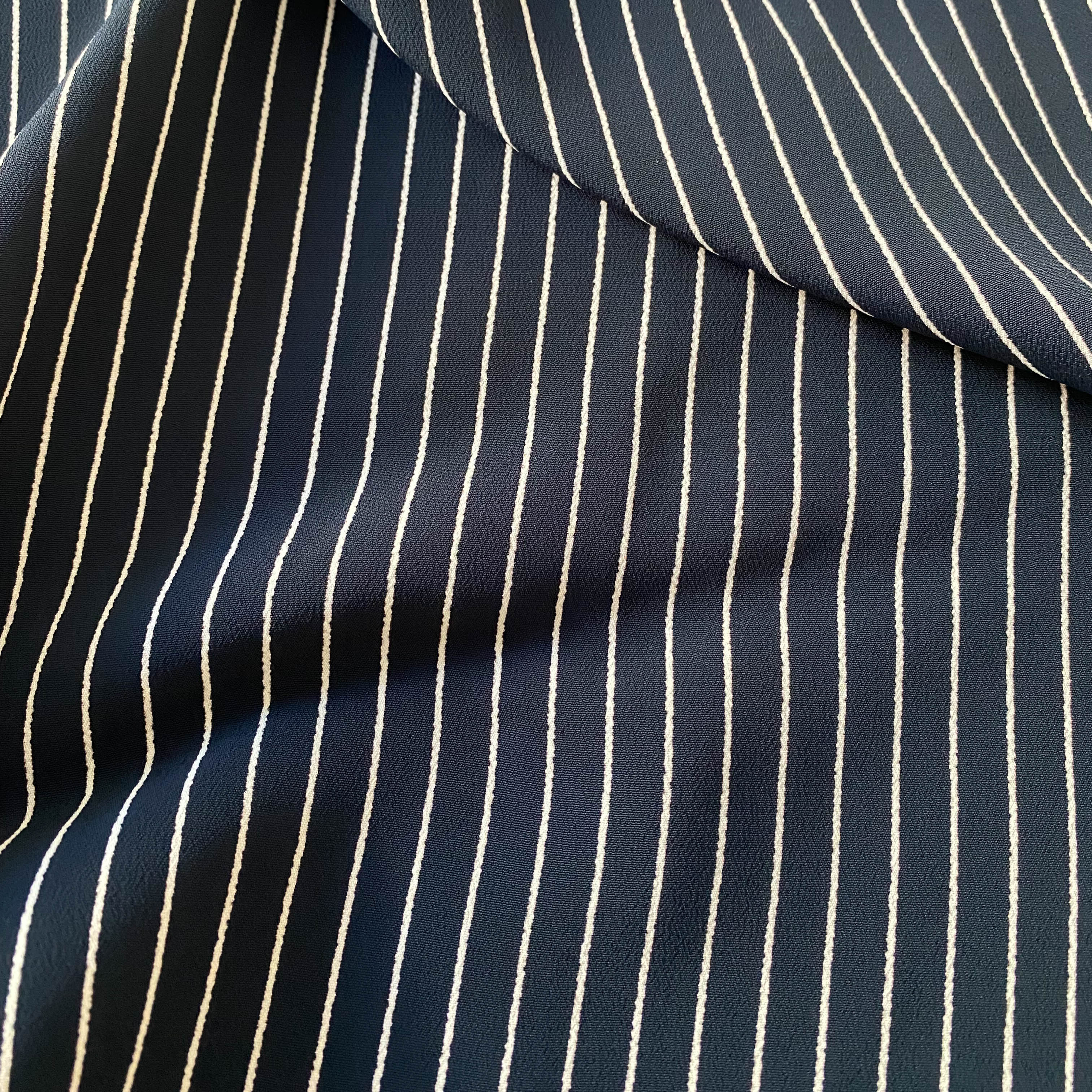 No. 1326 Viskose Crepe mit Elasthan Streifen