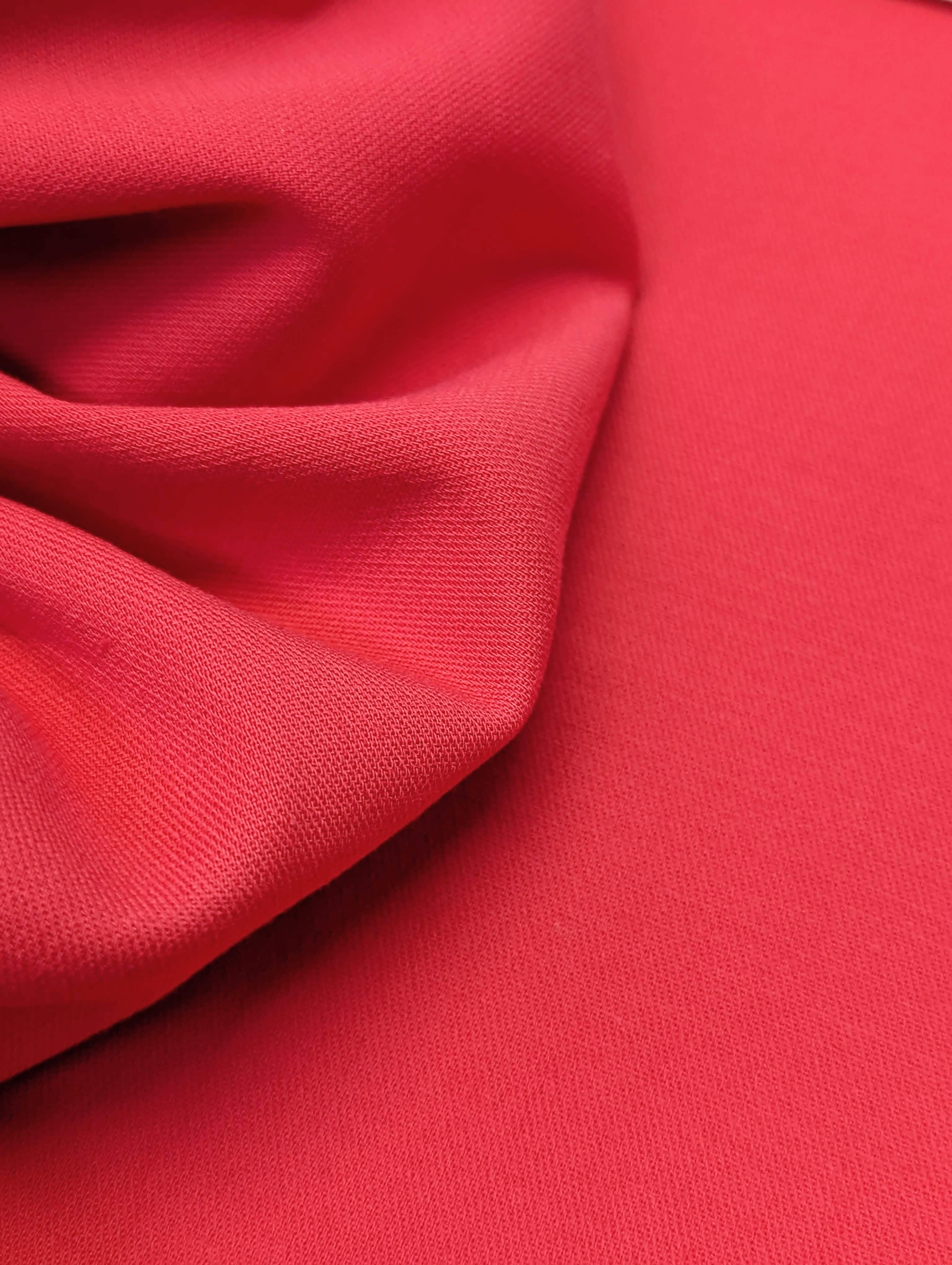 No. 486 Elastic Trouser Fabric Cotton Red Pink / 1.25 m