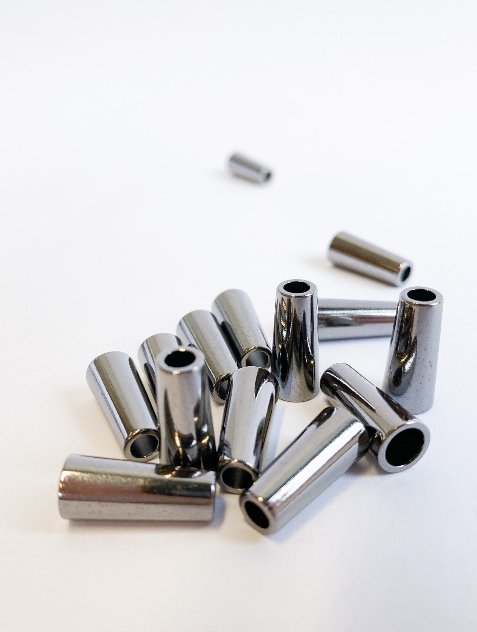 Extrémité du cordon 3 mm gun metal