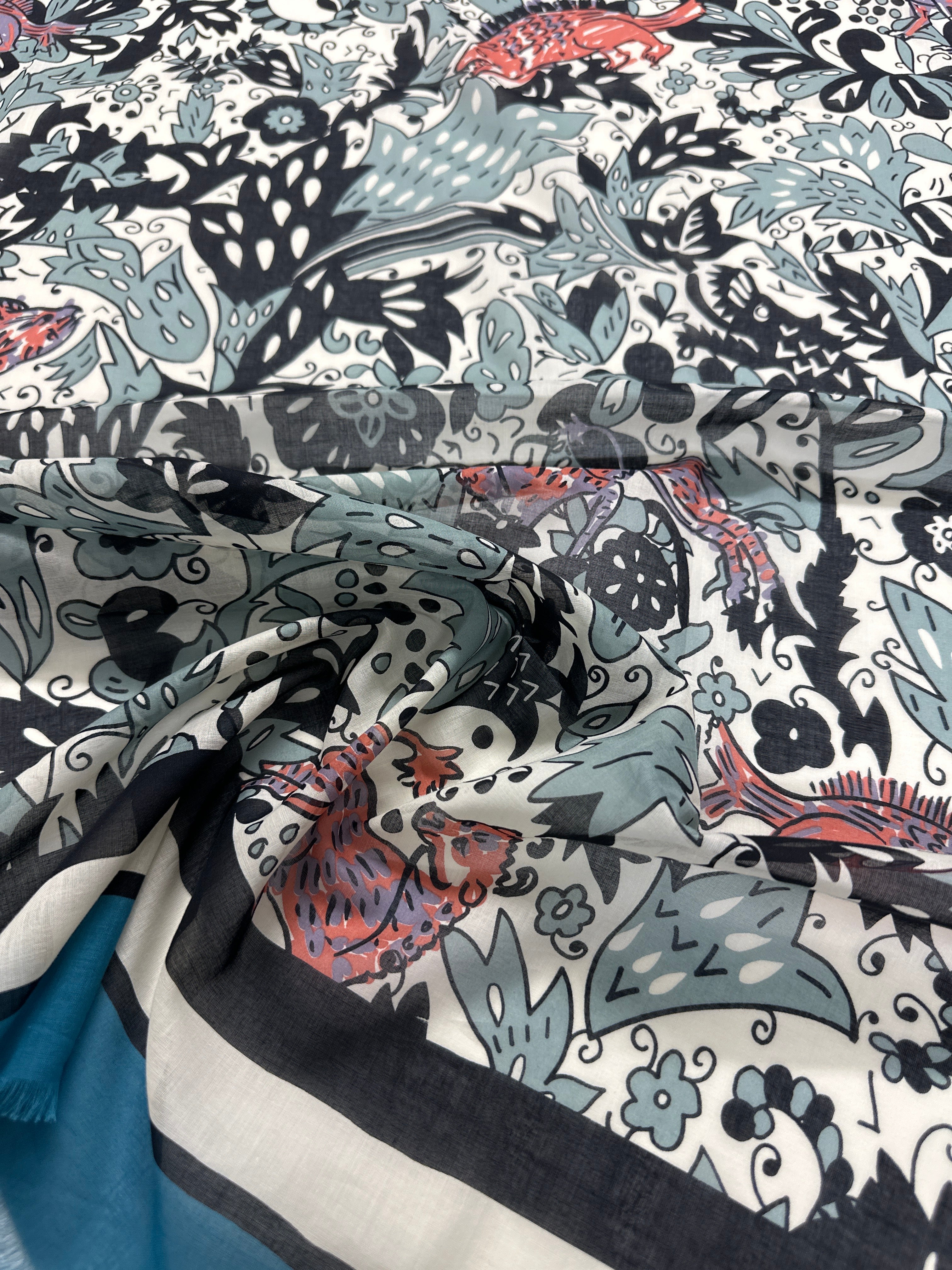 9 Baumwollschal Burbe**y 195x135