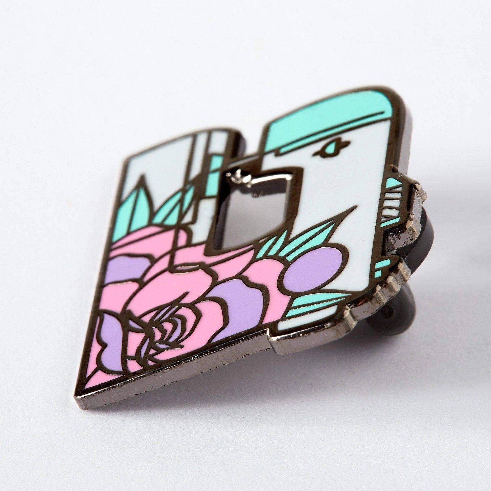 Nähmaschine Emaille Pin Flower