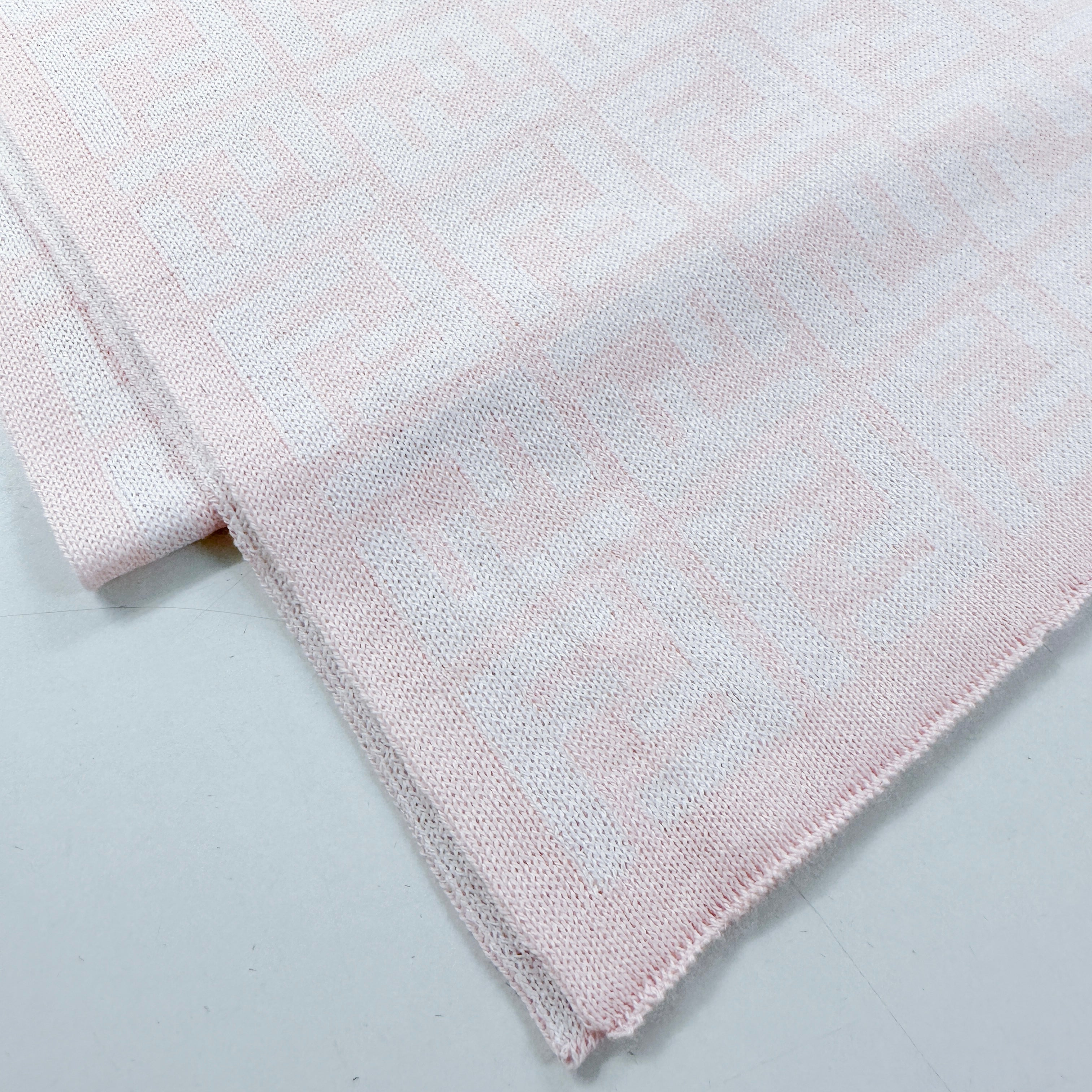 No. 1927 - Schal 100% Schurwolle rosa | weiss