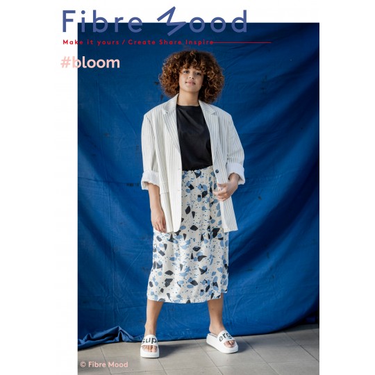 No. 1945 Viksose Crepe Druck blau