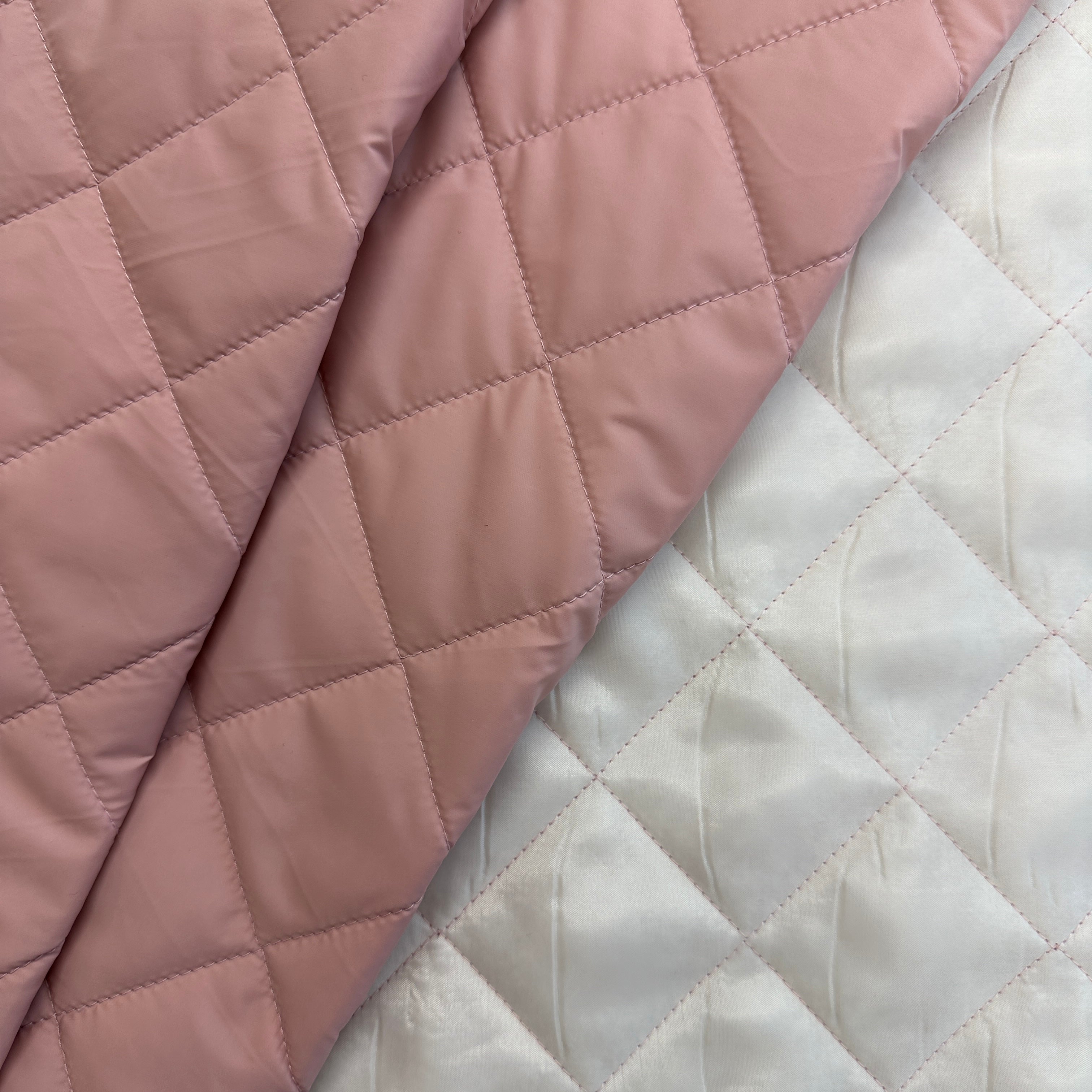 No. 1405 Steppstoff Rauten altrosa / creme