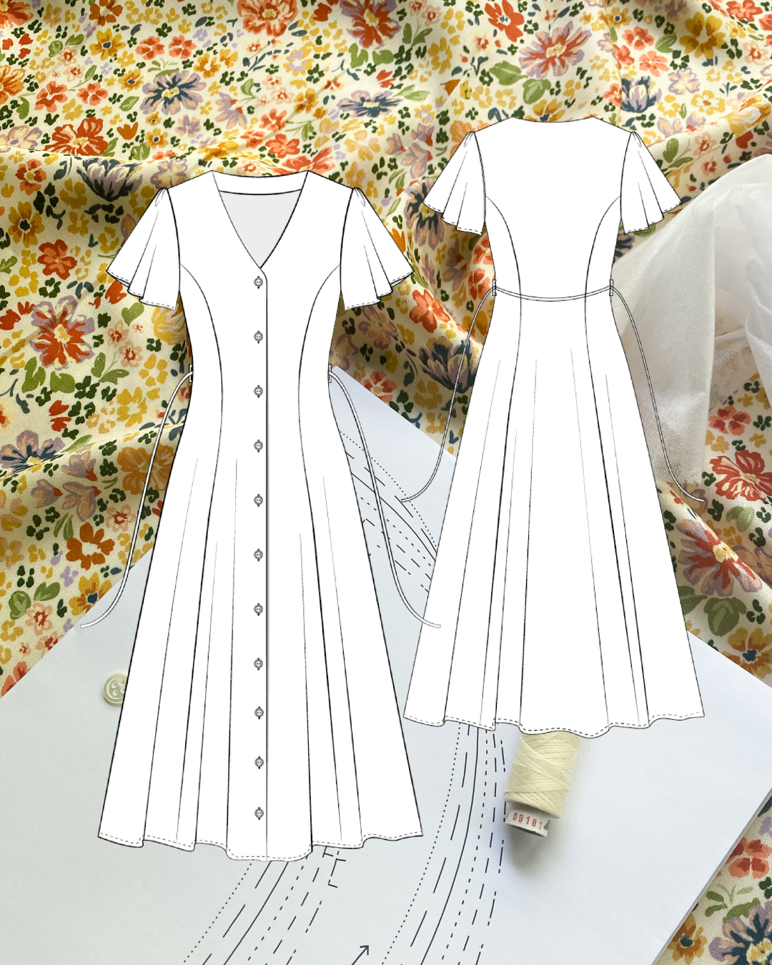 DIY kit dress Julia midi length