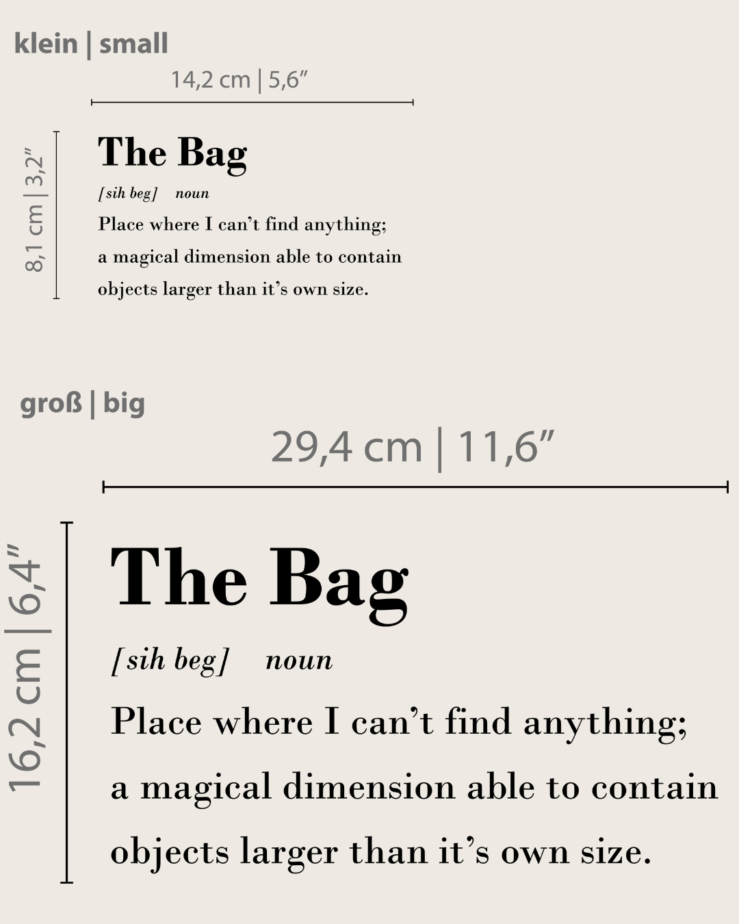 Transferprint "The bag"