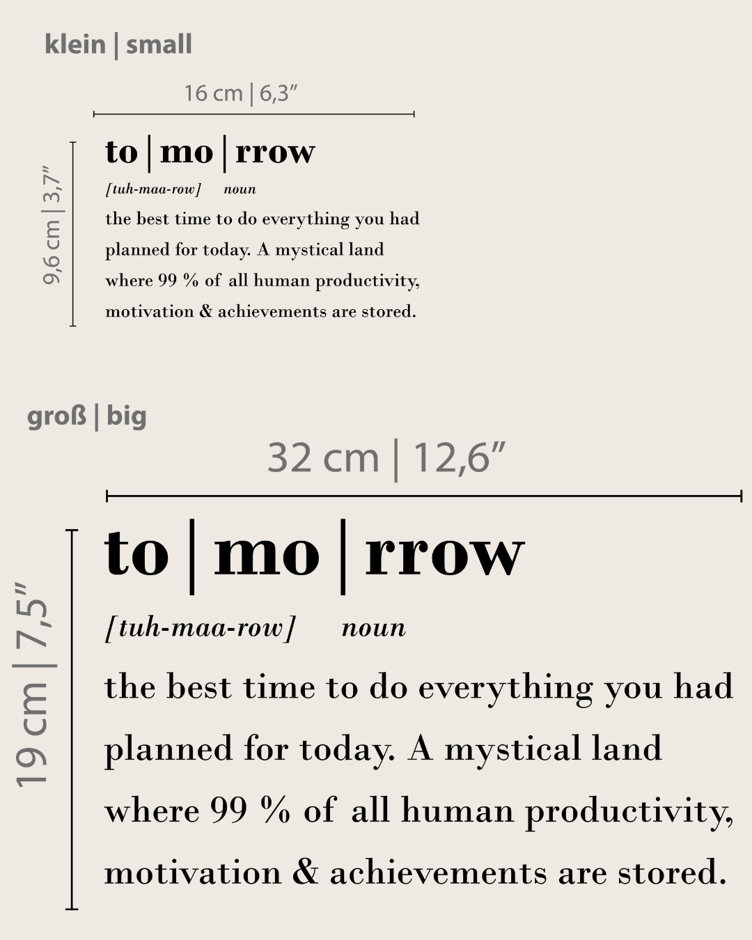 Transferprint "Tomorrow"