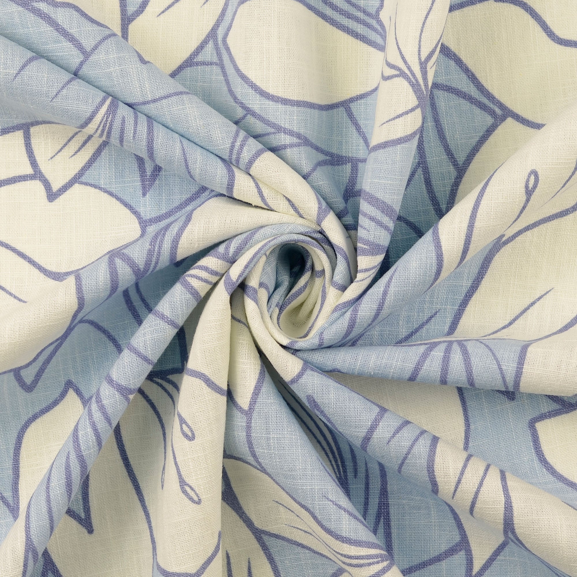 No. 1630Leinenmischung Blumenprint - 4 Farben