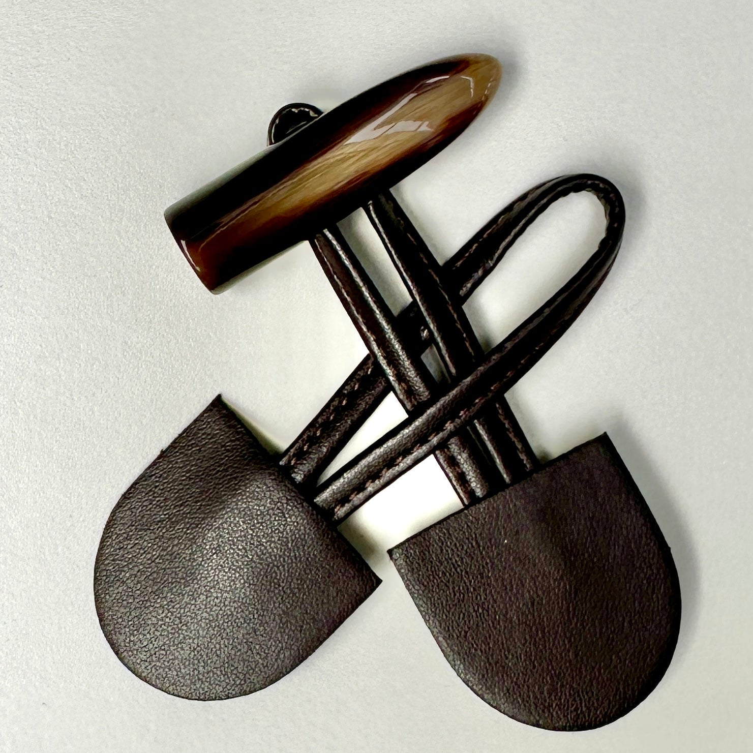 Dufflecoatverschluss dunkelbraun 1 Stück